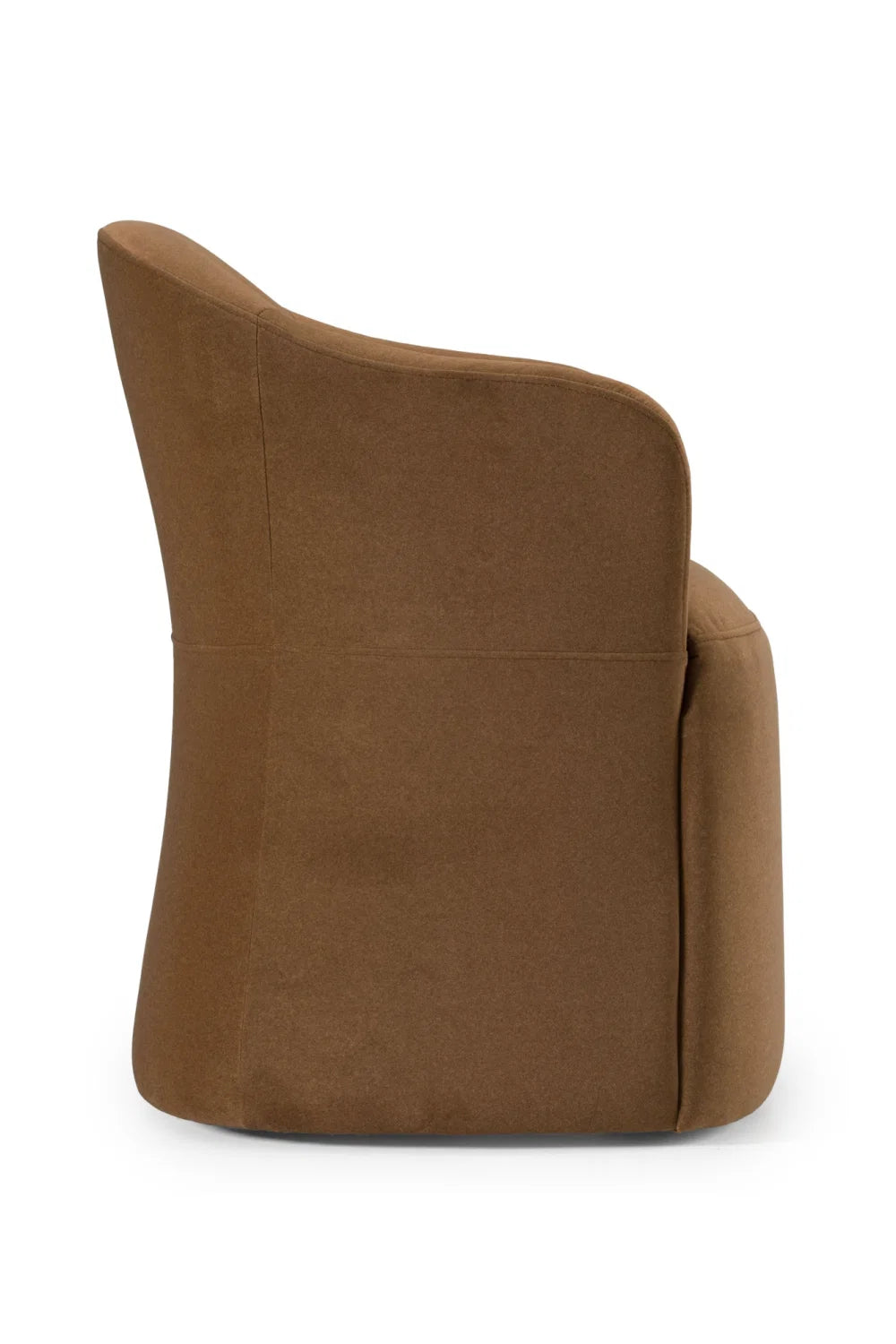 Luxury Brown Wheeled Modern Dining Armchair European Style for Villa