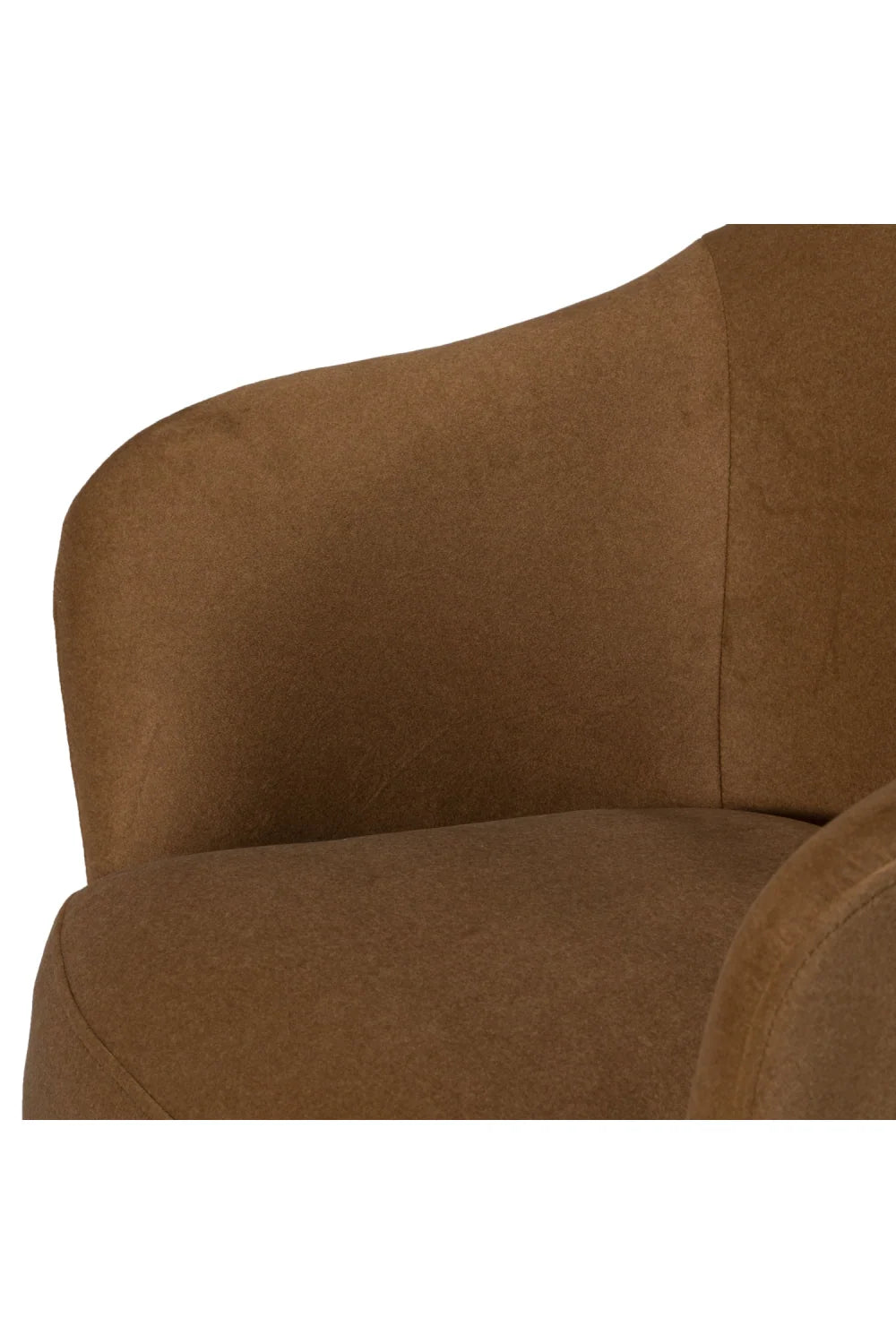 Luxury Brown Wheeled Modern Dining Armchair European Style for Villa