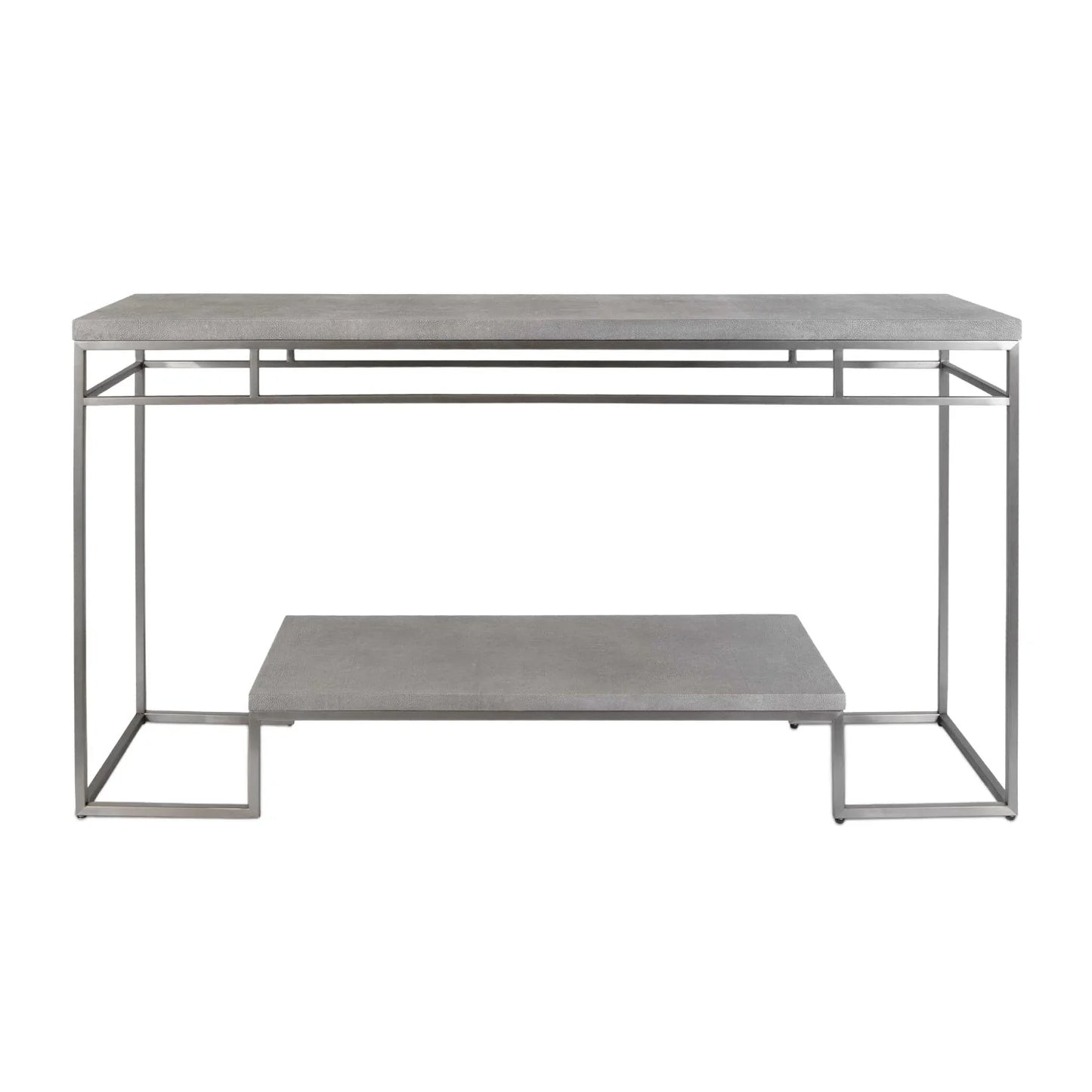 Luxury Brushed Nickel Console Table Modern Italian Style for Villa
