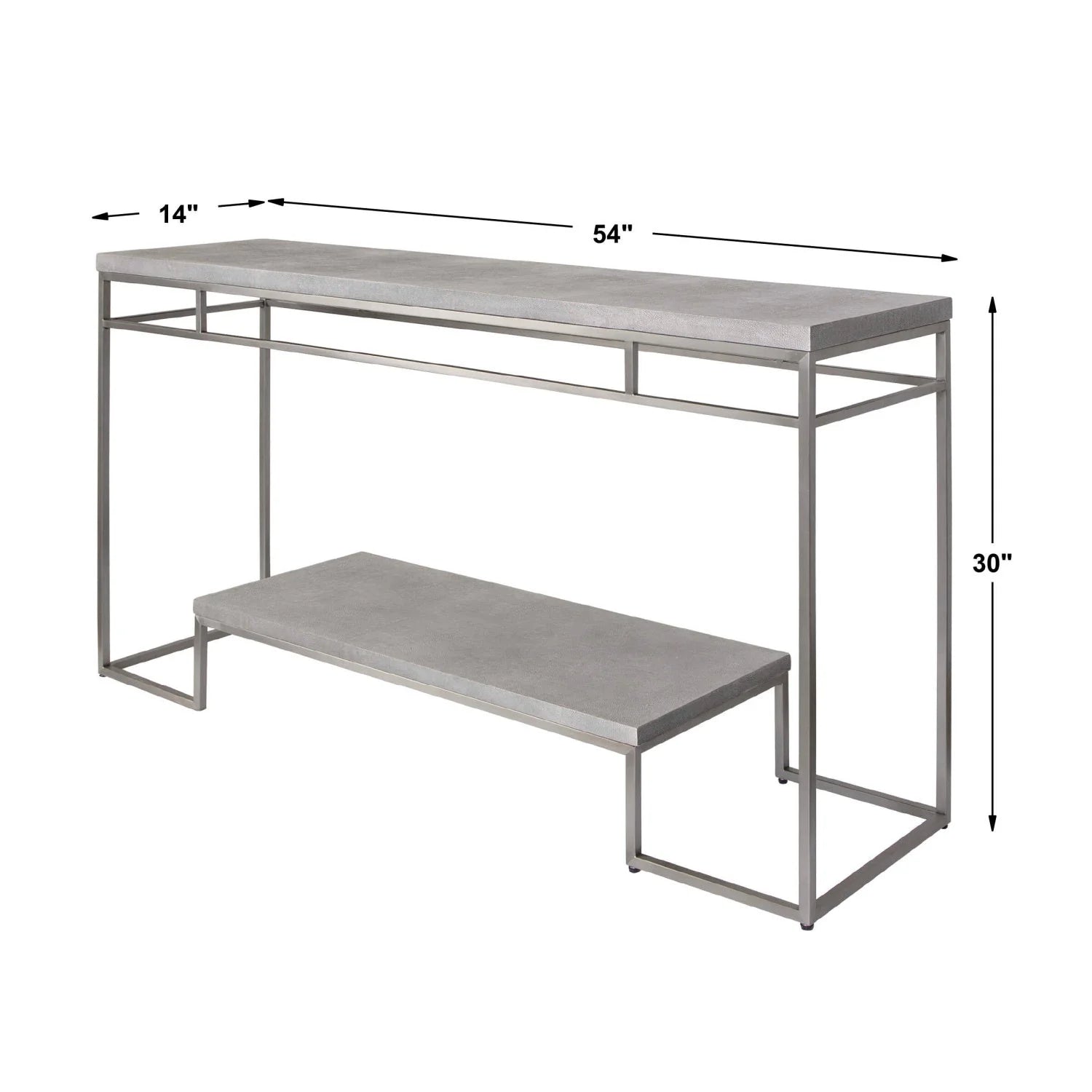 Luxury Brushed Nickel Console Table Modern Italian Style for Villa