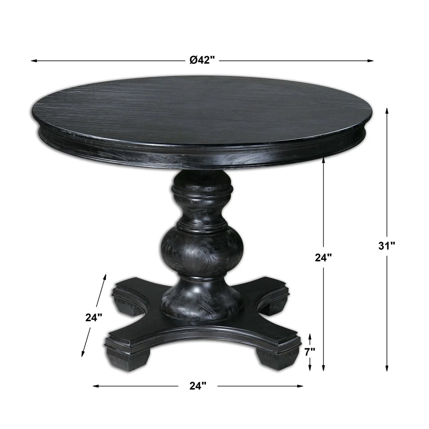 Luxury Brynmore Baluster Round Dining Table Modern Italian Style for Villa