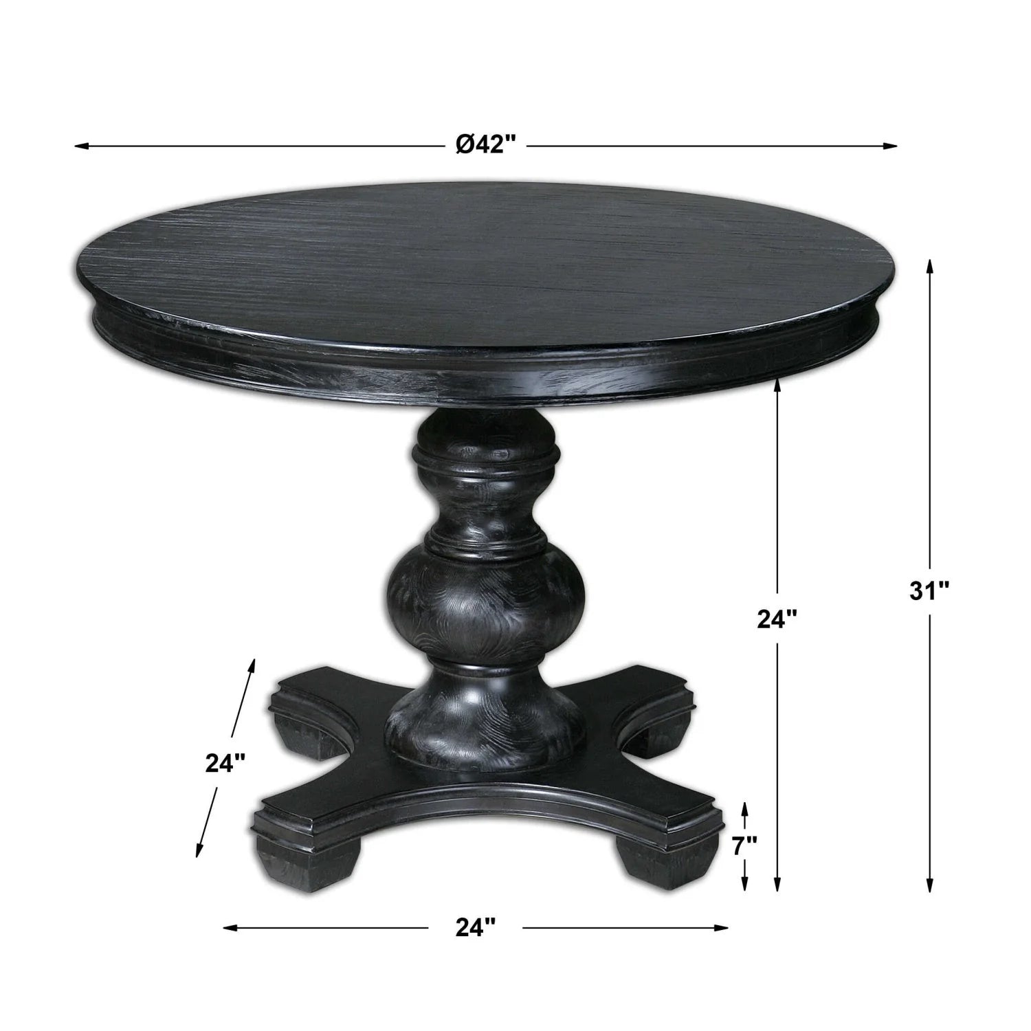 Luxury Brynmore Baluster Round Dining Table Modern Italian Style for Villa