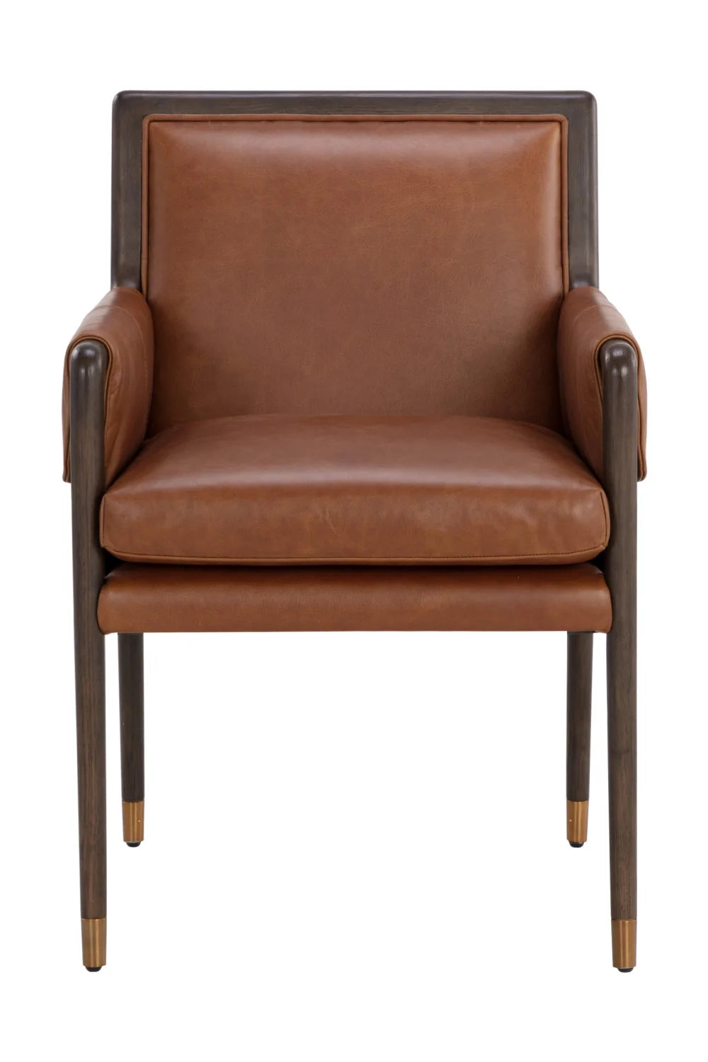 Luxury Buckle Flap Leather Modern Dining Armchair European Style for Villa