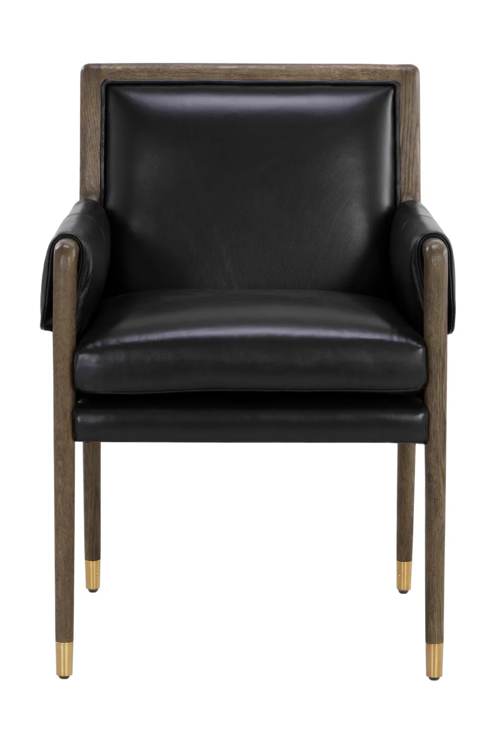 Luxury Buckle Flap Leather Modern Dining Armchair European Style for Villa