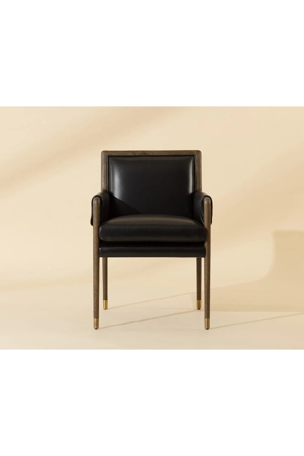 Luxury Buckle Flap Leather Modern Dining Armchair European Style for Villa