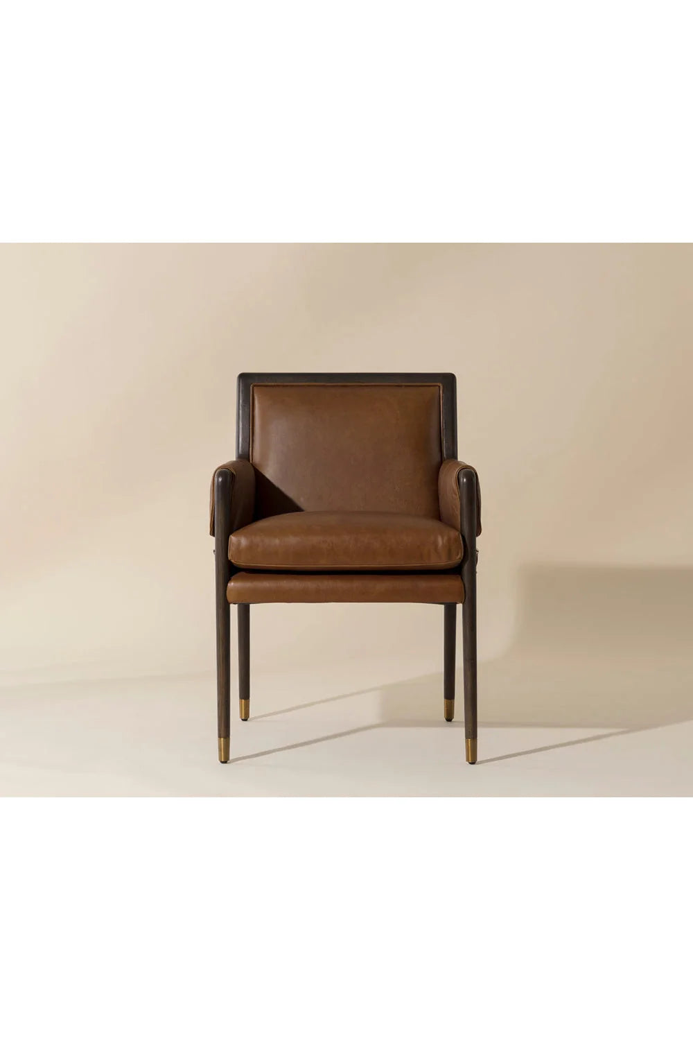 Luxury Buckle Flap Leather Modern Dining Armchair European Style for Villa