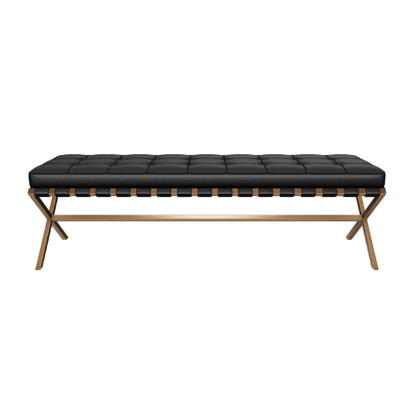 Luxury Button Tufted Bench European Style for Villa