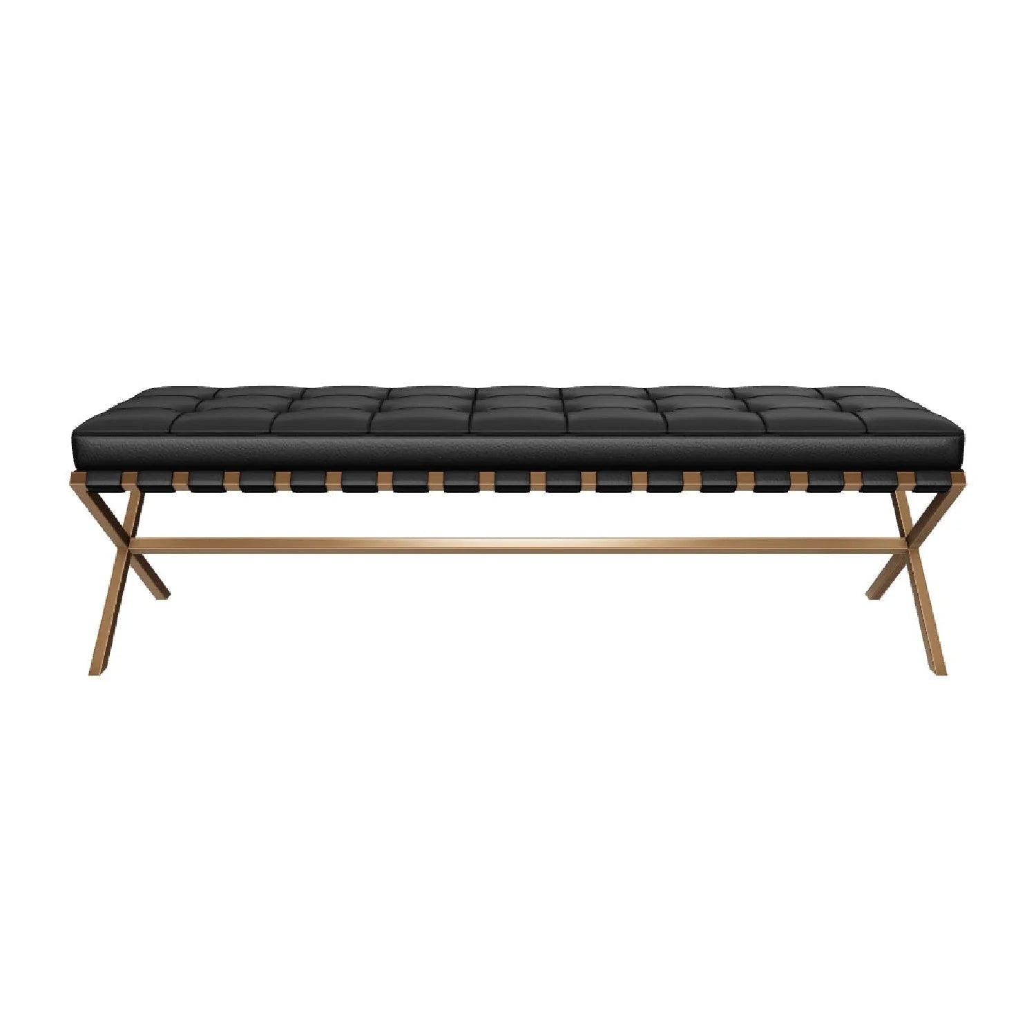 Luxury Button Tufted Bench European Style for Villa