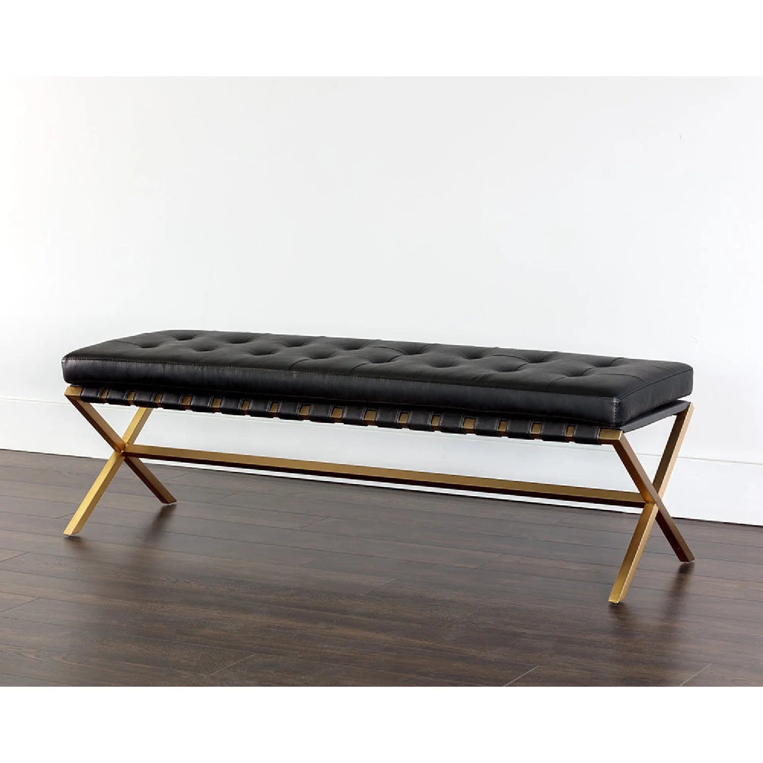 Luxury Button Tufted Bench European Style for Villa