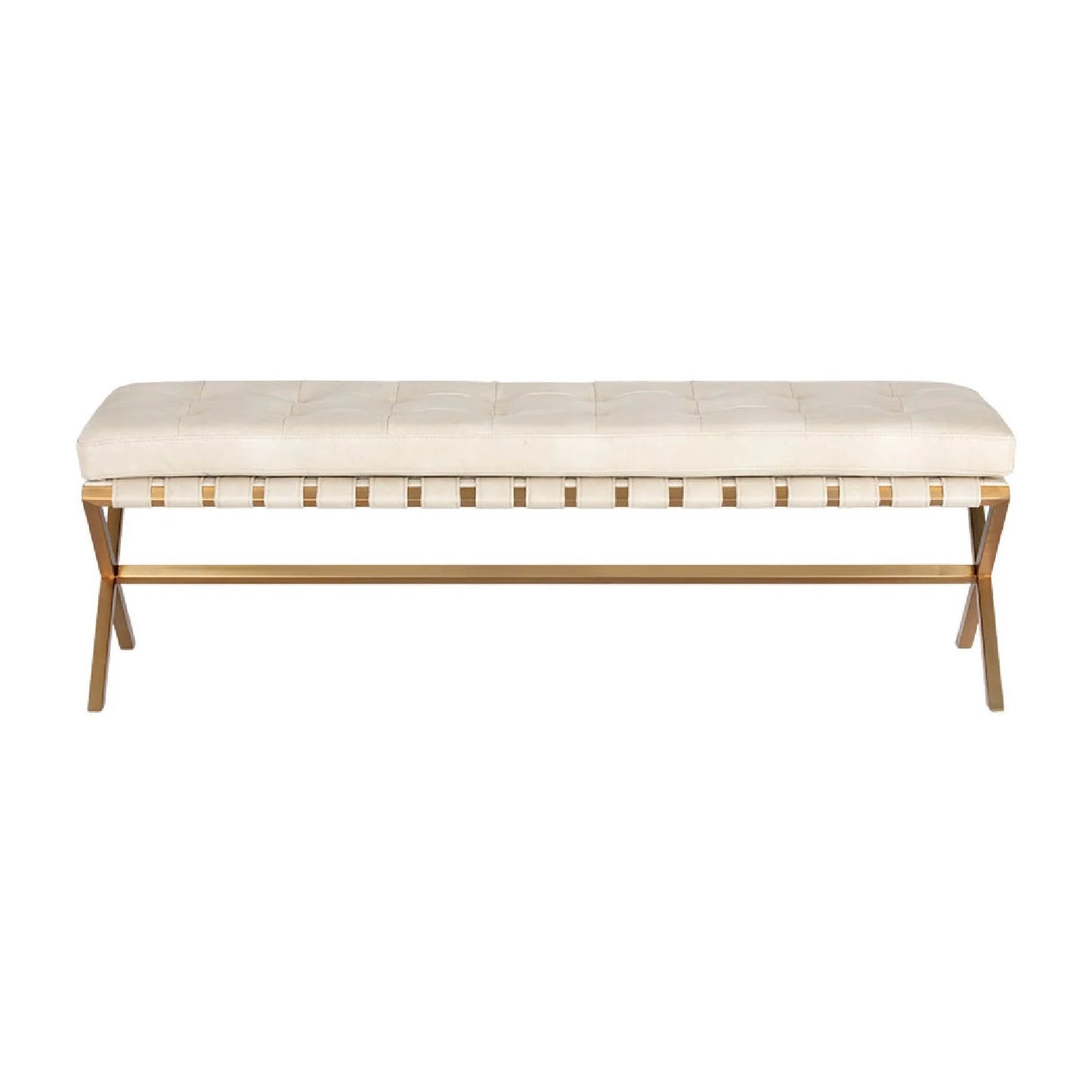 Luxury Button Tufted Bench European Style for Villa