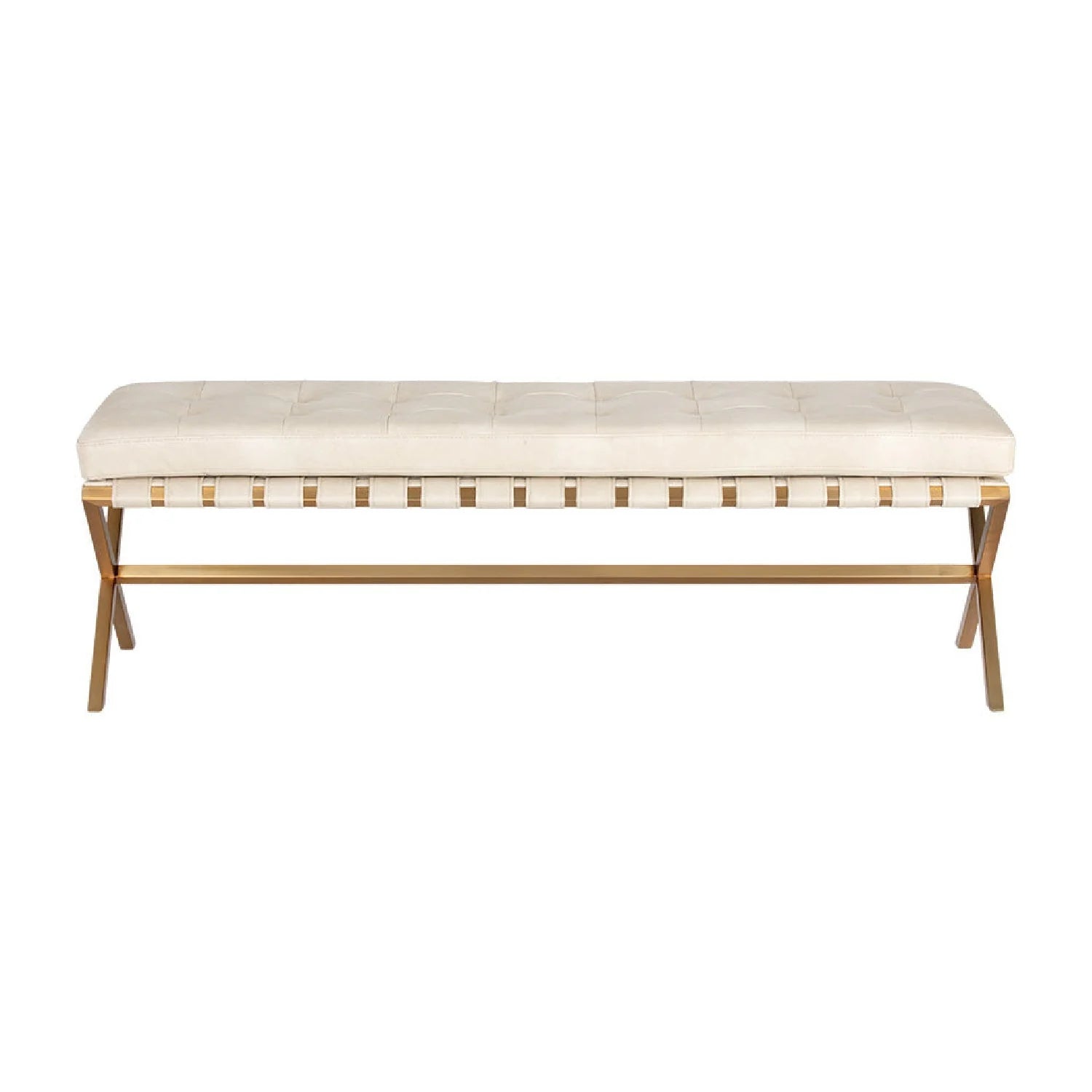 Luxury Button Tufted Bench European Style for Villa