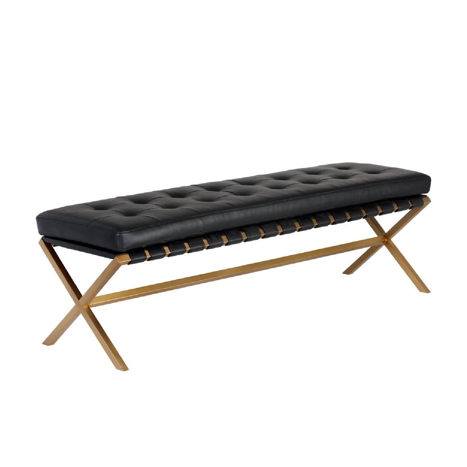 Luxury Button Tufted Bench European Style for Villa