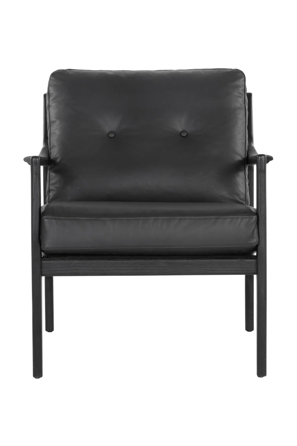Luxury Button-Tufted Leather Lounge Chair Modern Italian Style for Villa