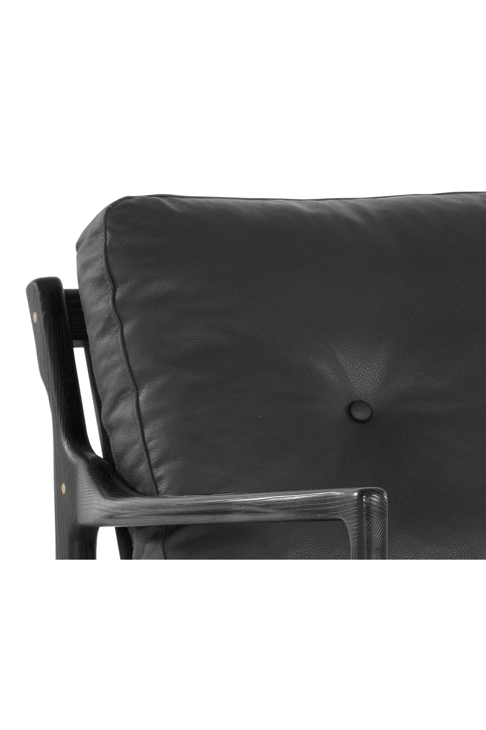 Luxury Button-Tufted Leather Lounge Chair Modern Italian Style for Villa