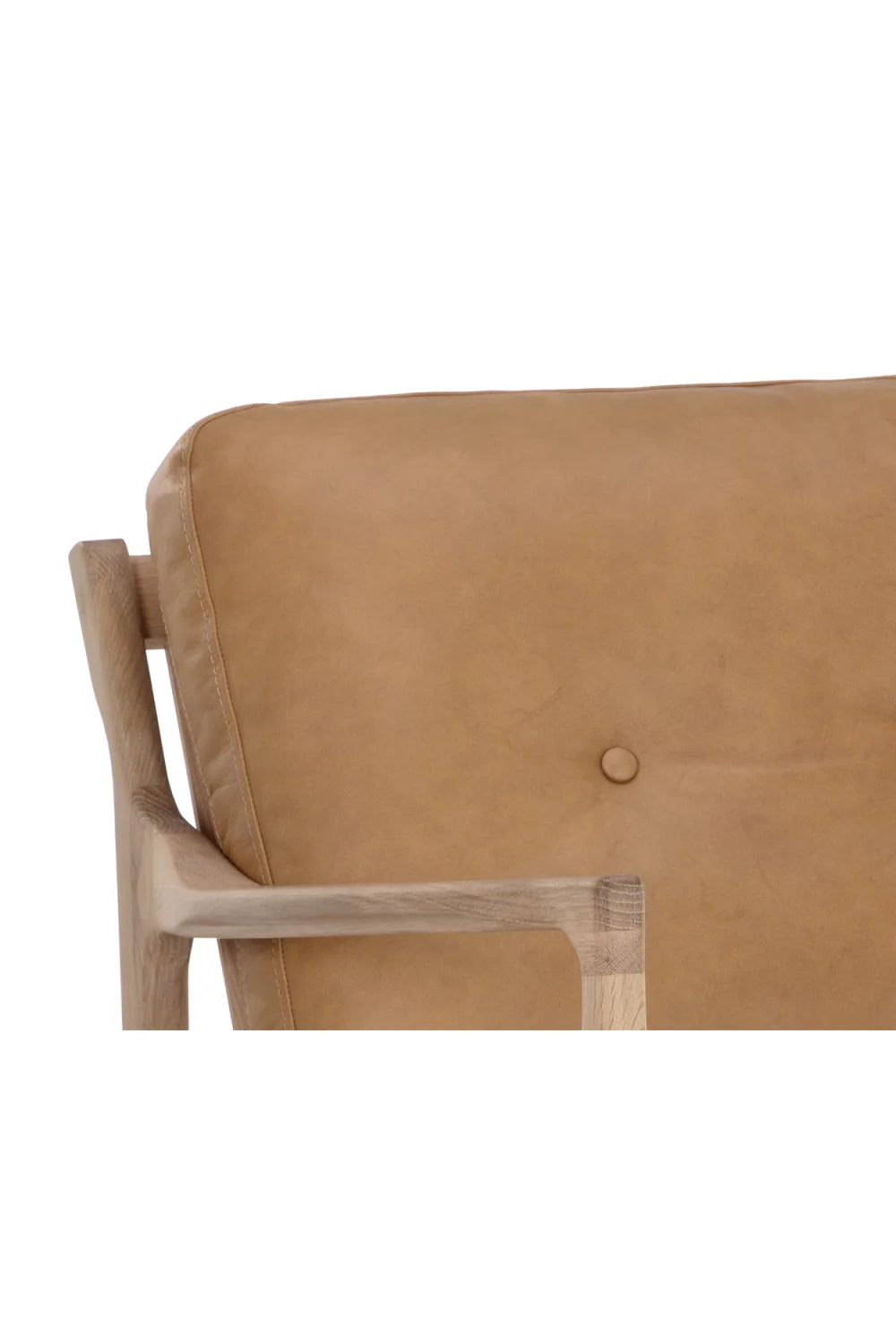 Luxury Button-Tufted Leather Lounge Chair Modern Italian Style for Villa
