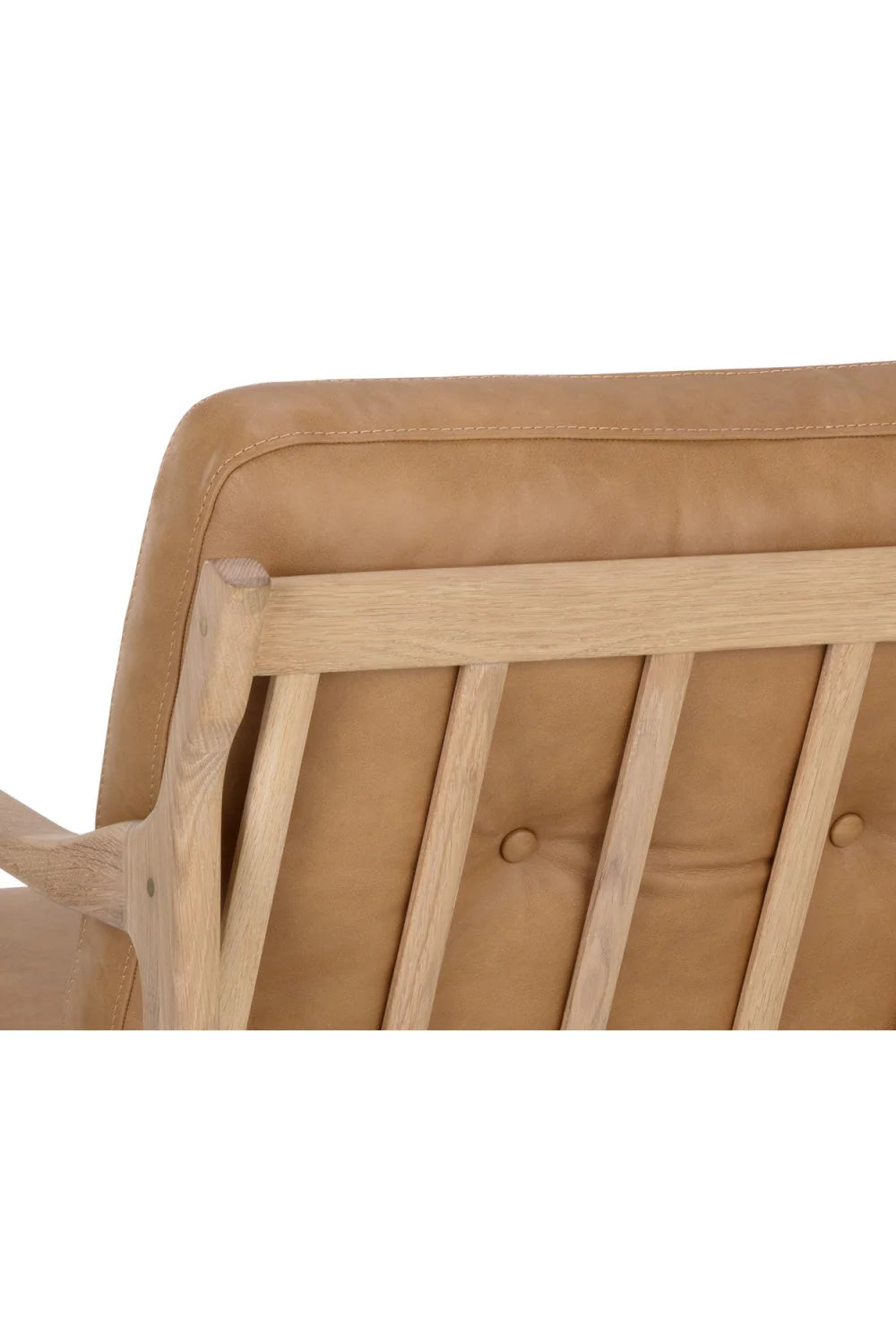 Luxury Button-Tufted Leather Lounge Chair Modern Italian Style for Villa