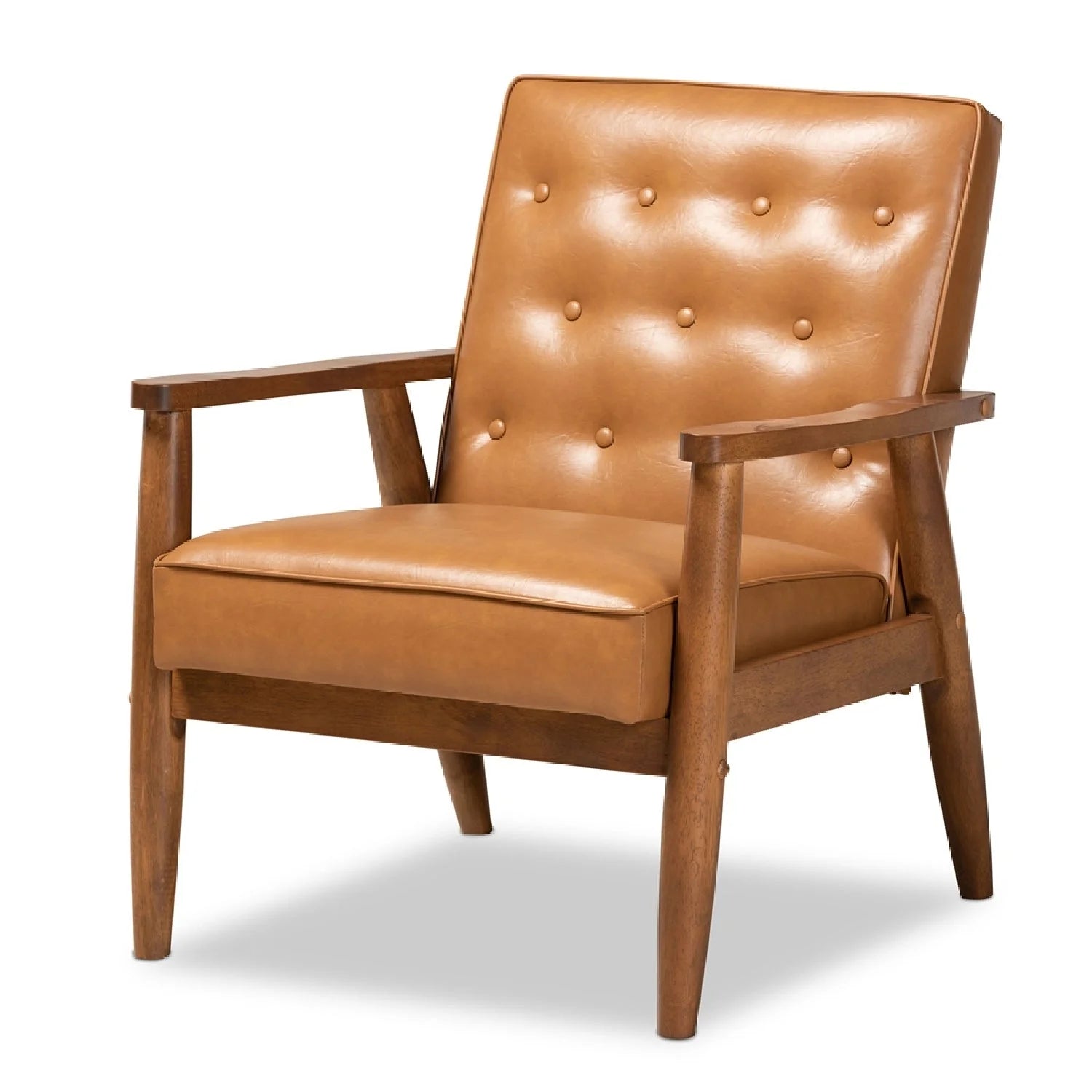 Luxury Button-Tufted Lounge Chair Modern Italian Style for Villa