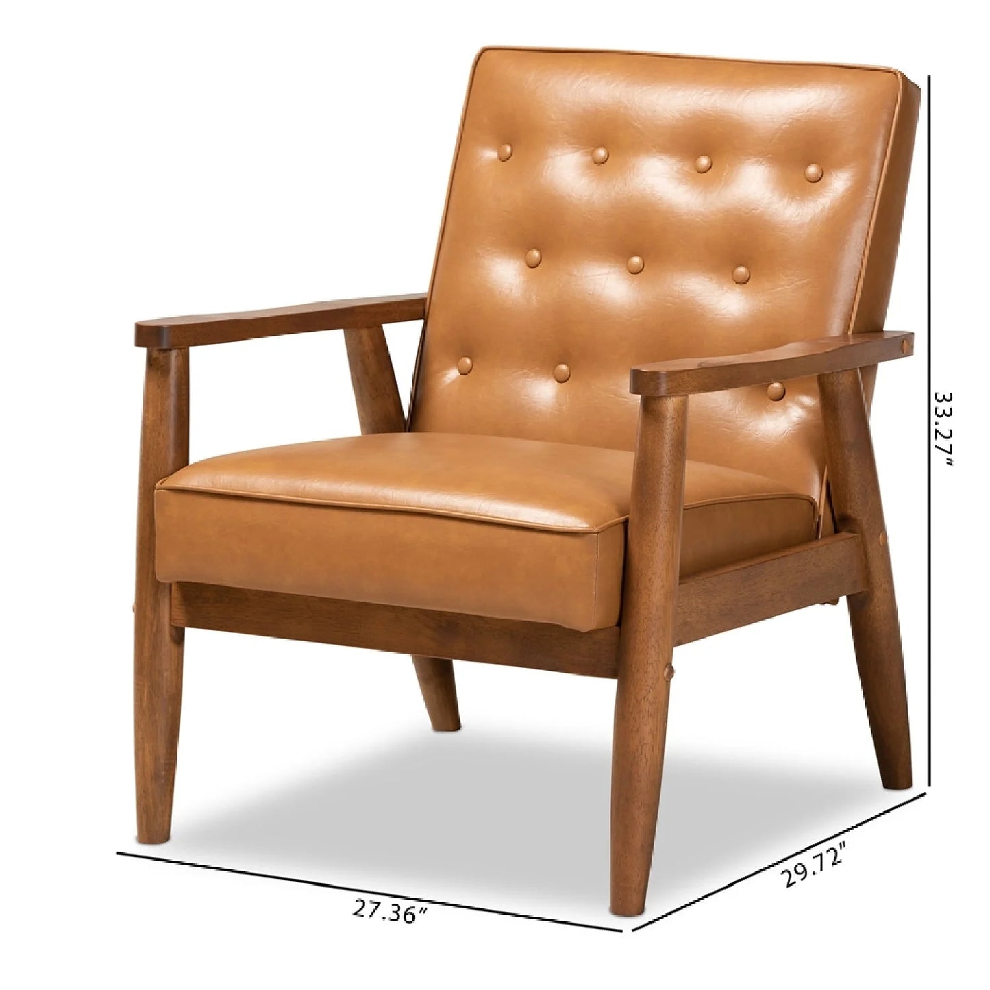 Luxury Button-Tufted Lounge Chair Modern Italian Style for Villa