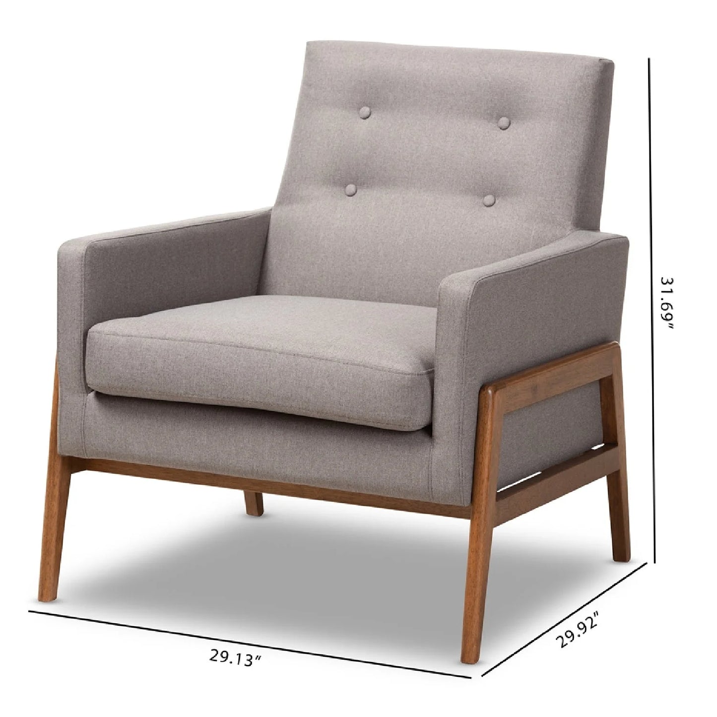 Luxury Button-Tufted Lounge Chair Modern Italian Style for Villa