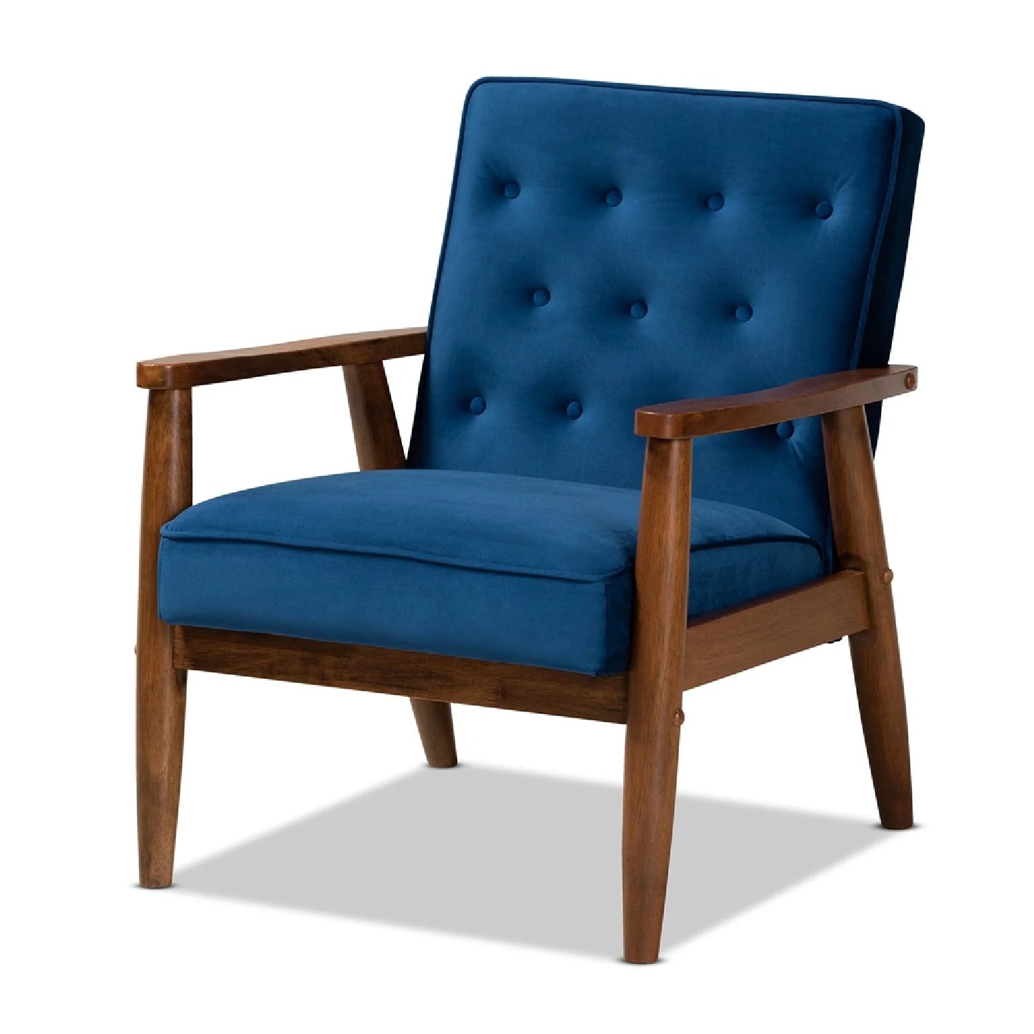 Luxury Button-Tufted Lounge Chair Modern Italian Style for Villa