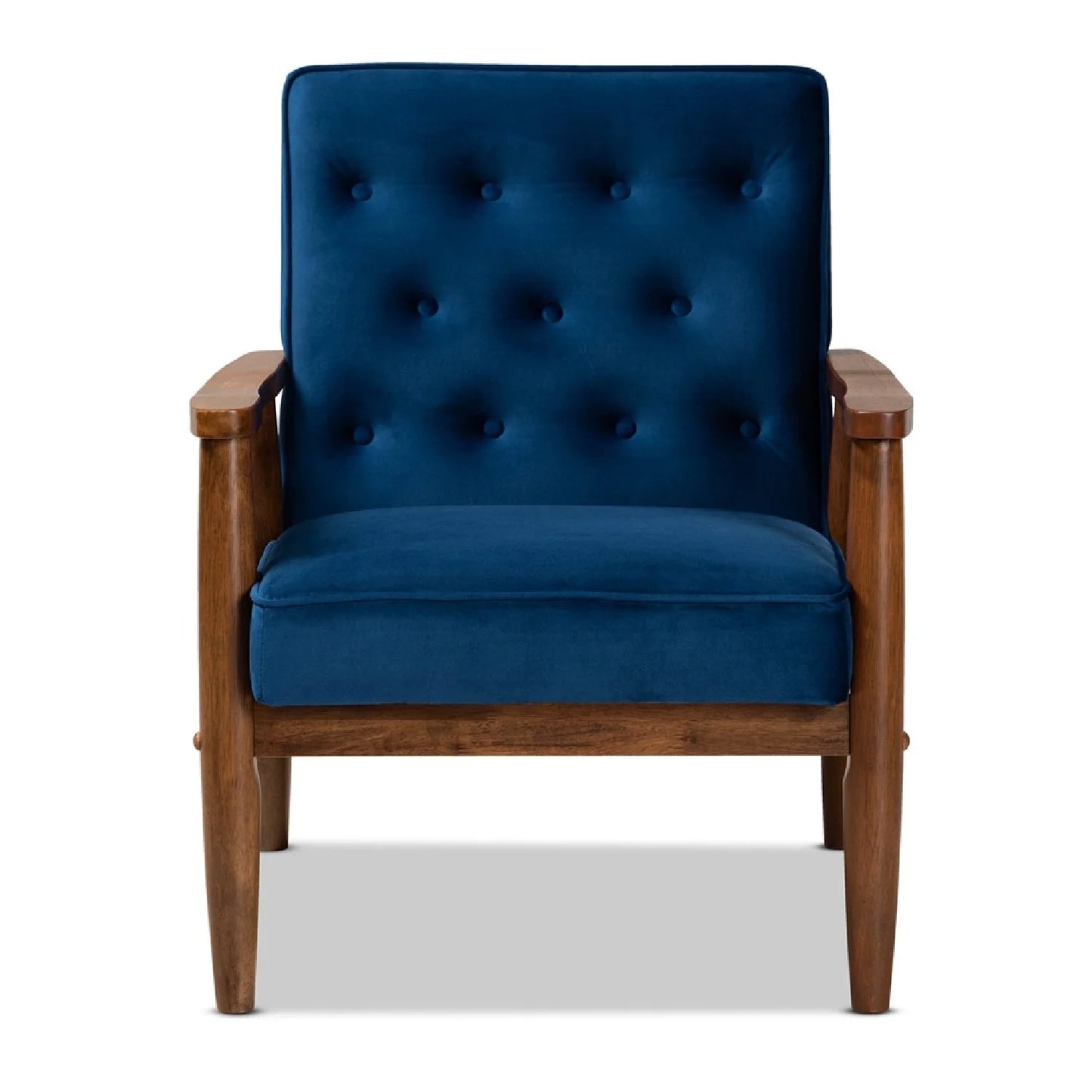 Luxury Button-Tufted Lounge Chair Modern Italian Style for Villa