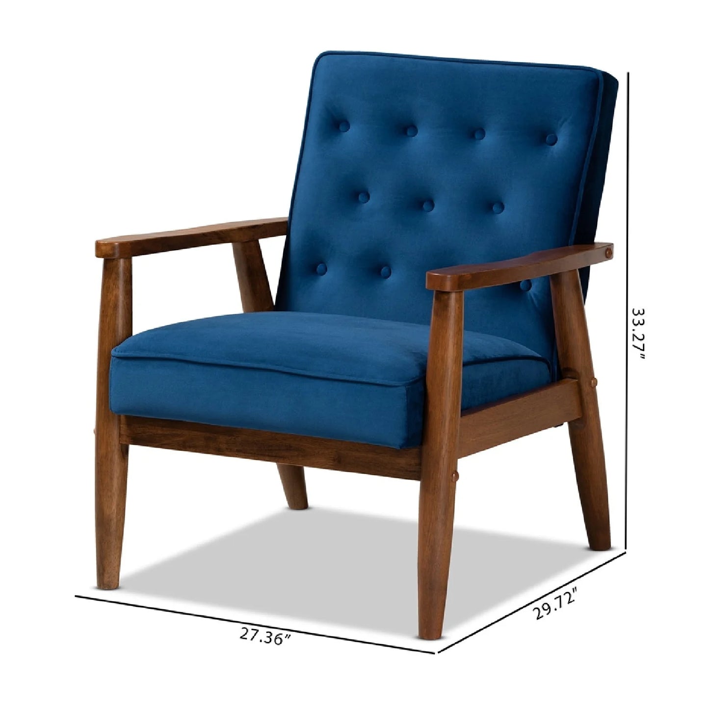 Luxury Button-Tufted Lounge Chair Modern Italian Style for Villa