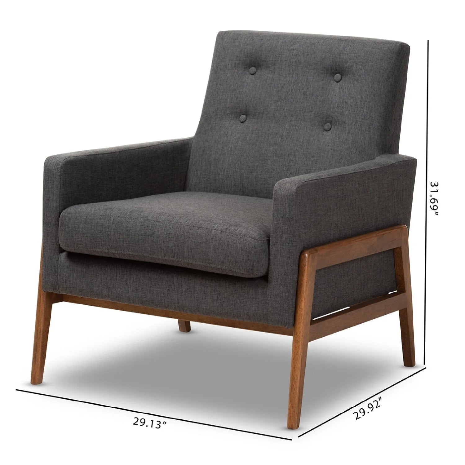 Luxury Button-Tufted Lounge Chair Modern Italian Style for Villa