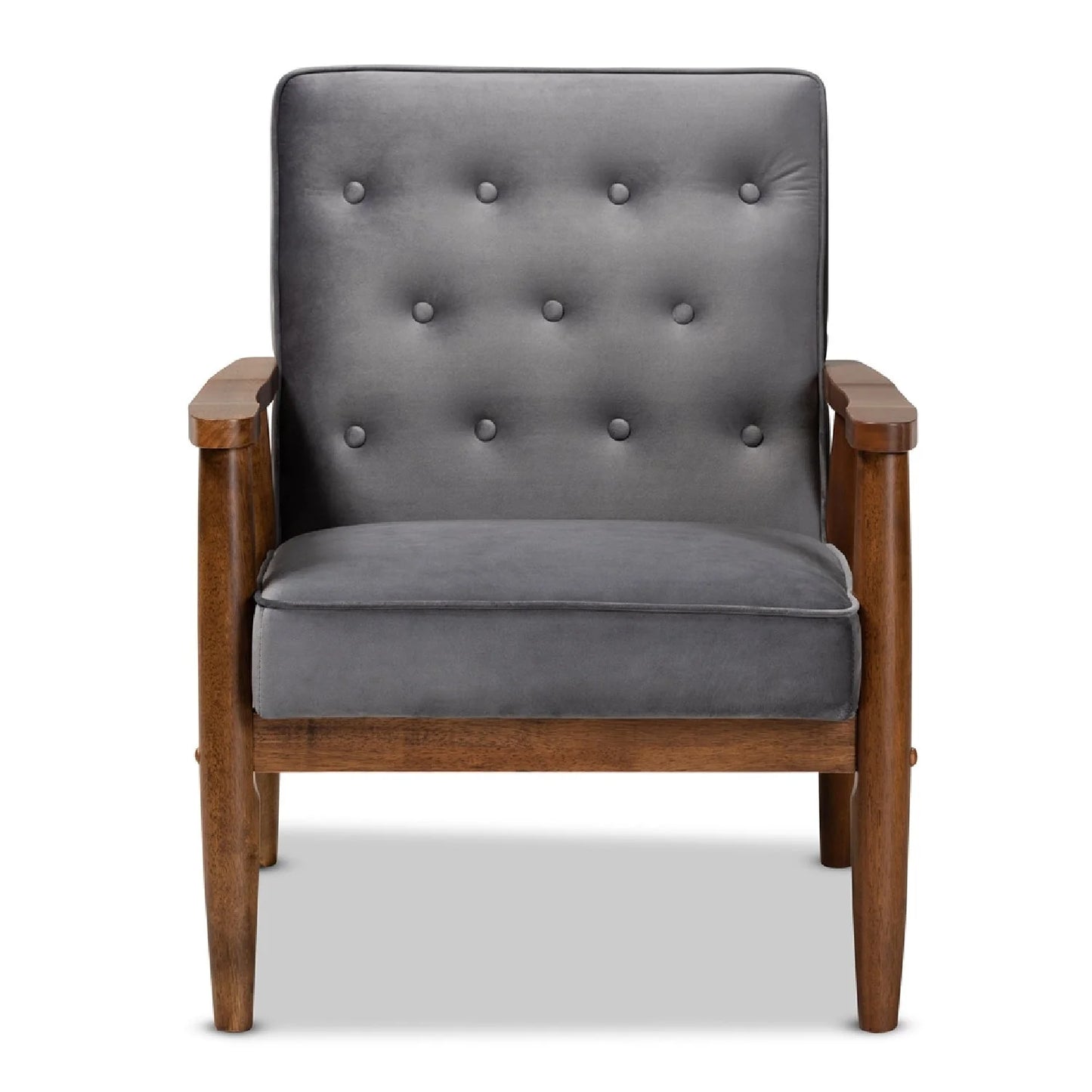 Luxury Button-Tufted Lounge Chair Modern Italian Style for Villa