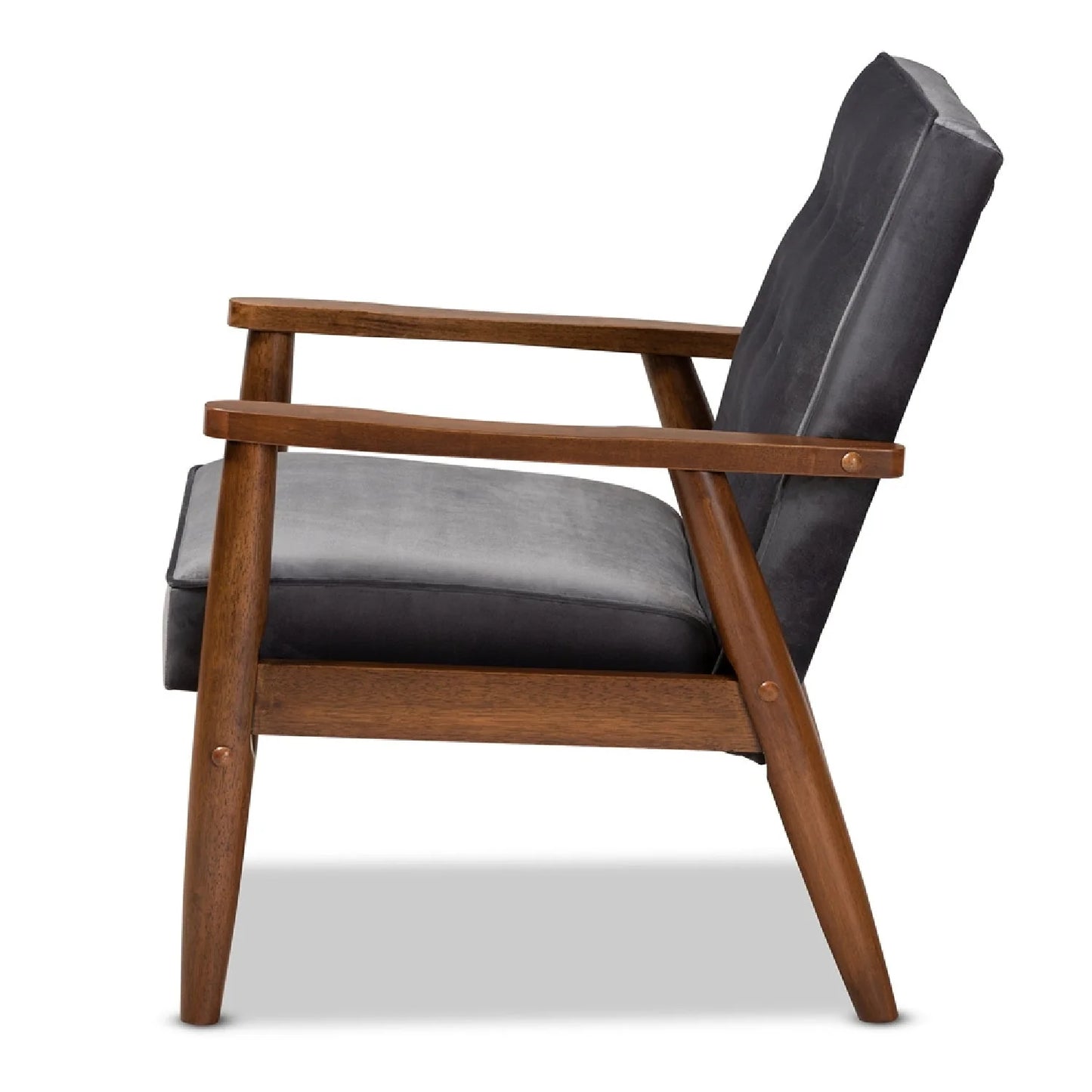 Luxury Button-Tufted Lounge Chair Modern Italian Style for Villa