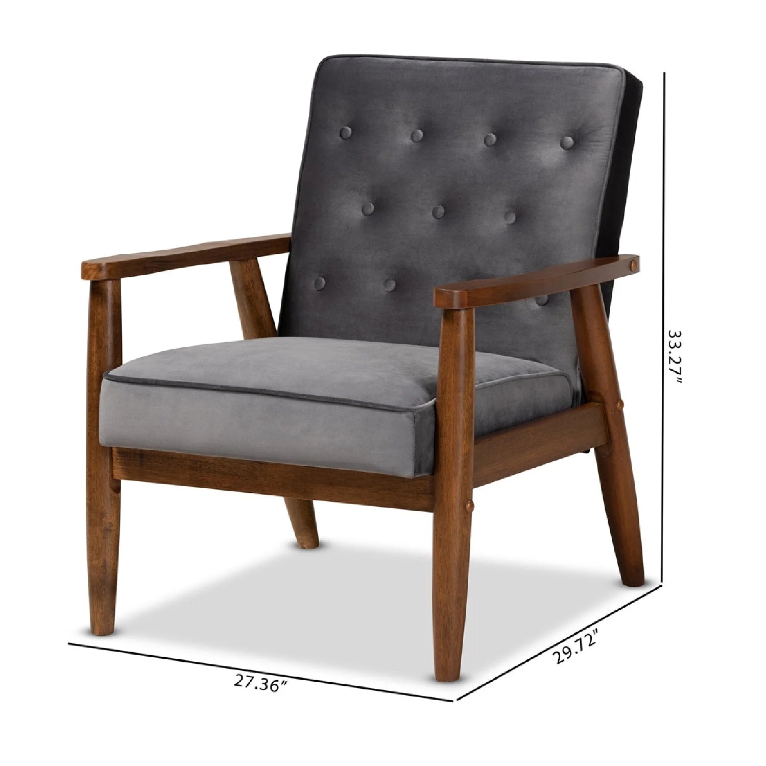 Luxury Button-Tufted Lounge Chair Modern Italian Style for Villa