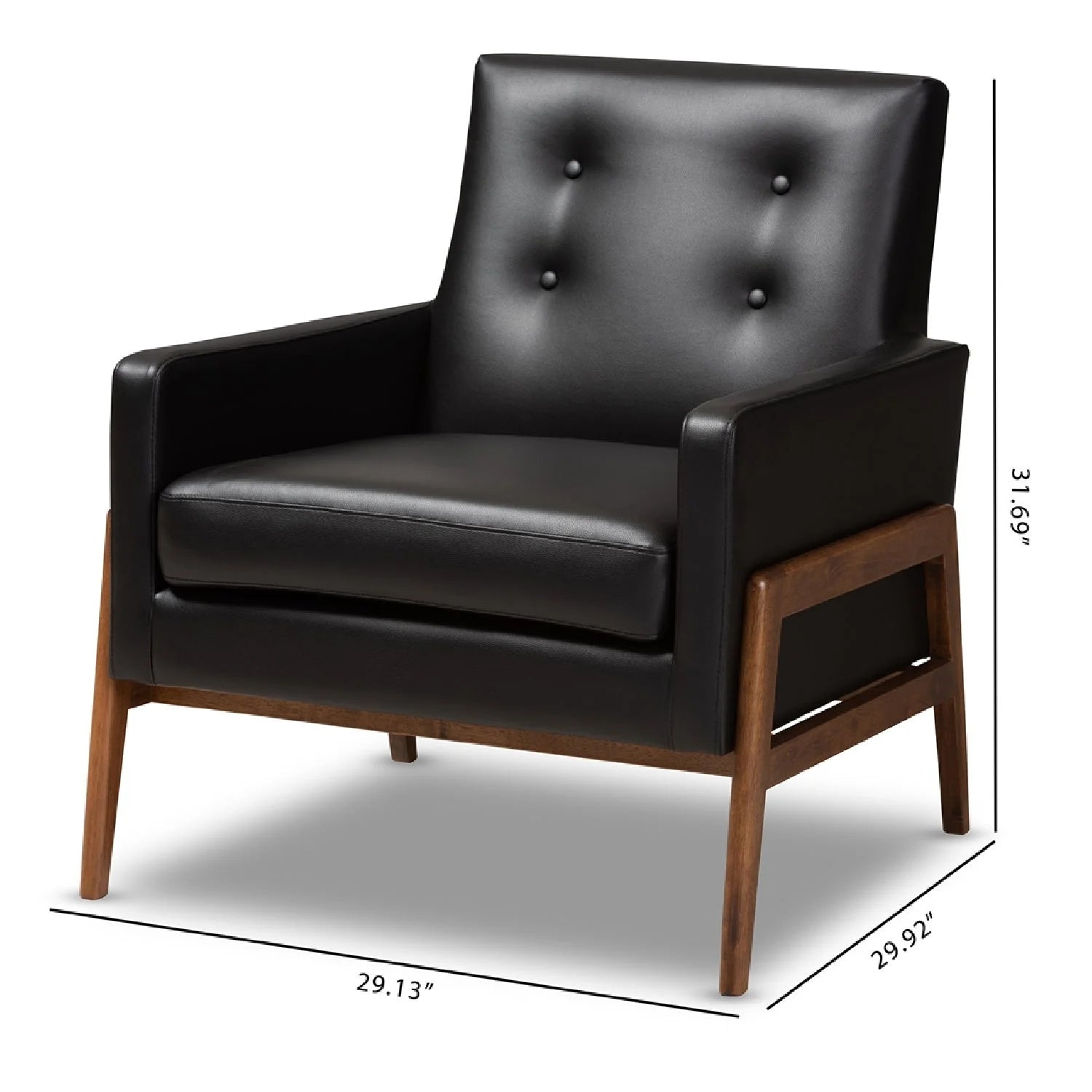 Luxury Button-Tufted Lounge Chair Modern Italian Style for Villa