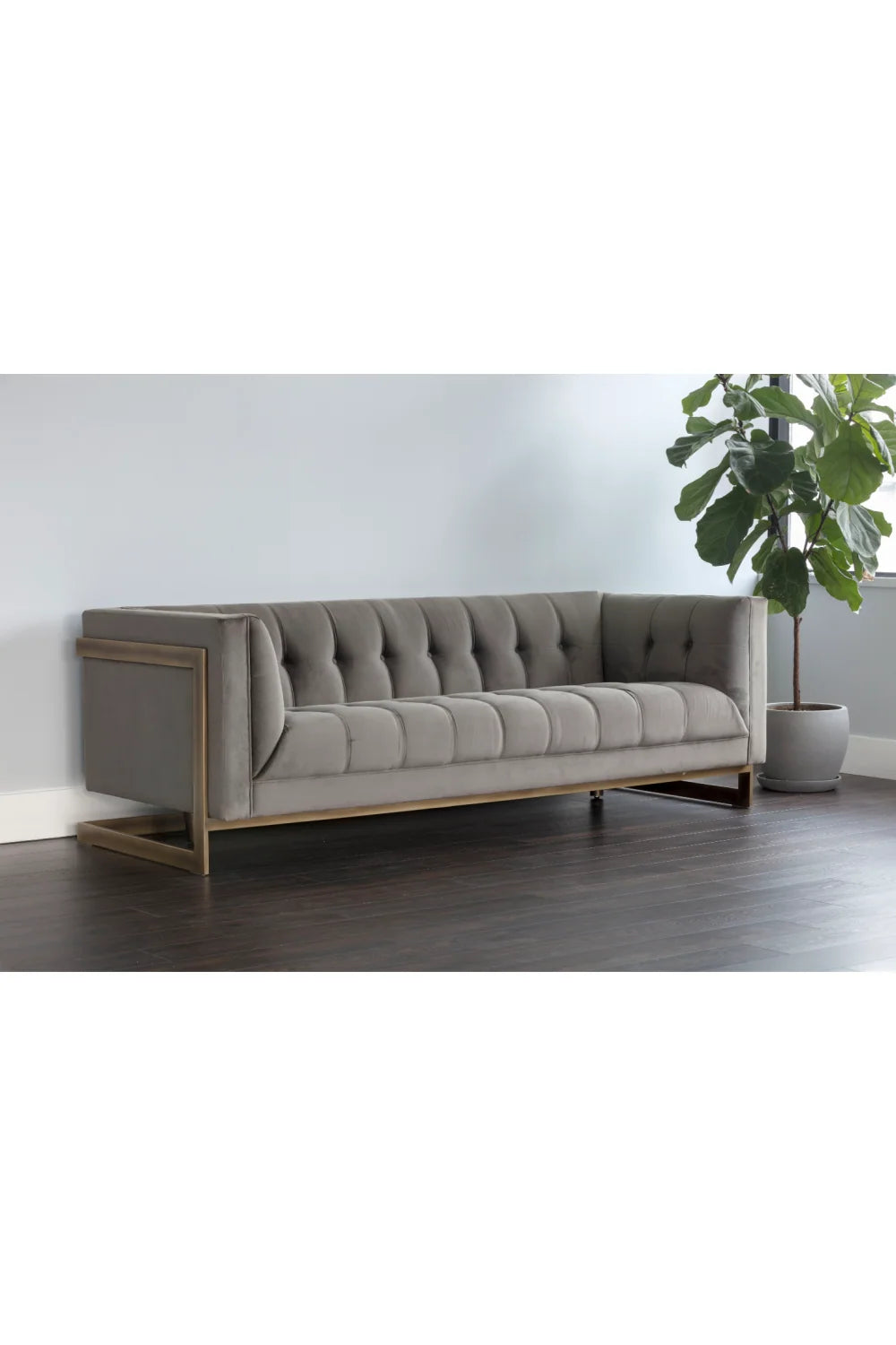 Luxury Button Tufted Sofa Modern Italian Style for Villa