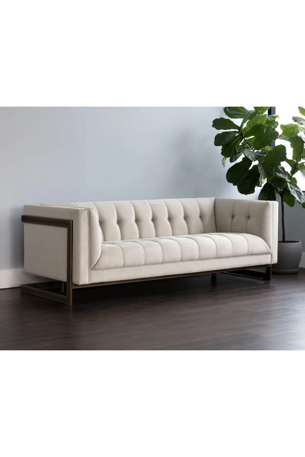 Luxury Button Tufted Sofa Modern Italian Style for Villa