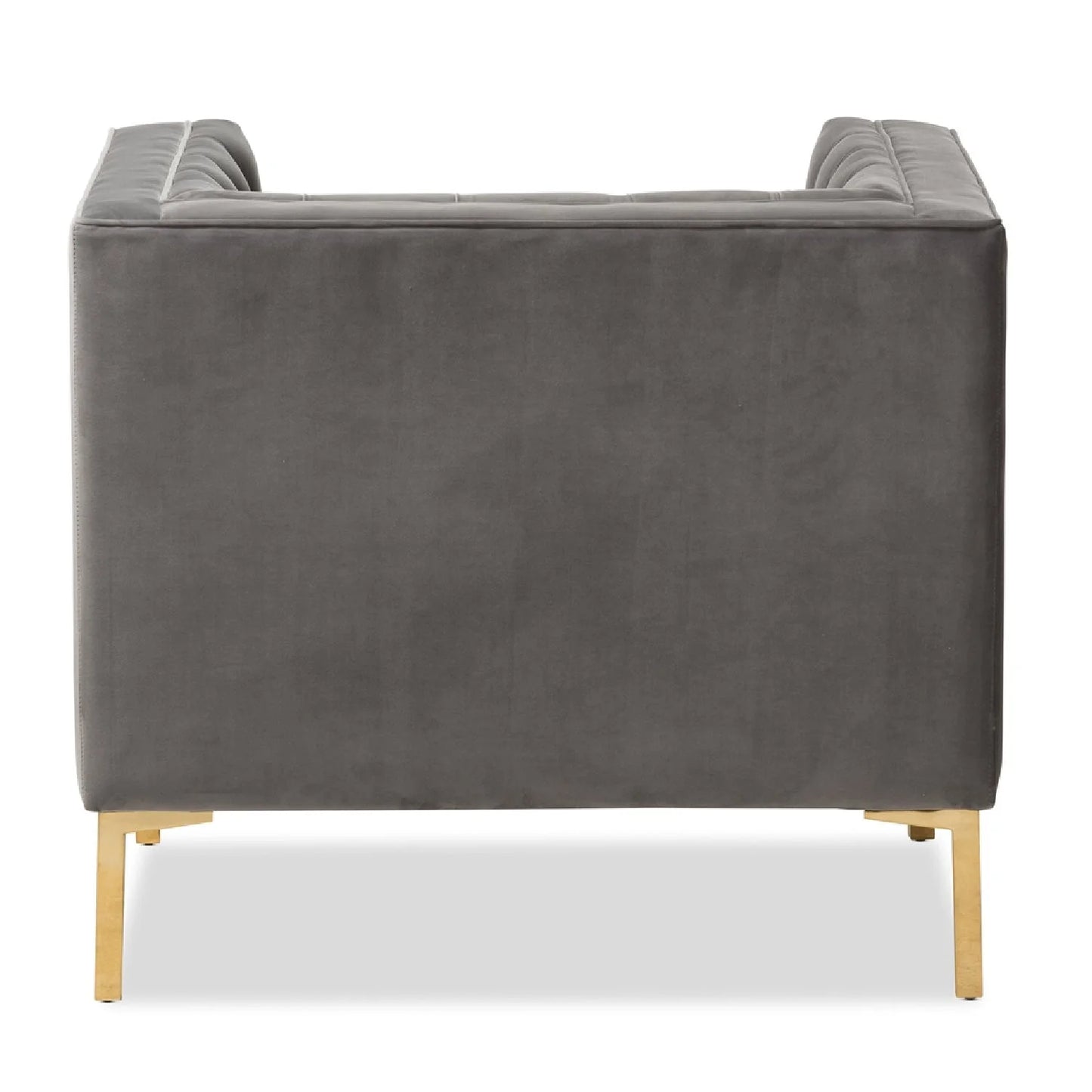Luxury Button-Tufted Velvet Lounge Chair Modern Italian Style for Villa