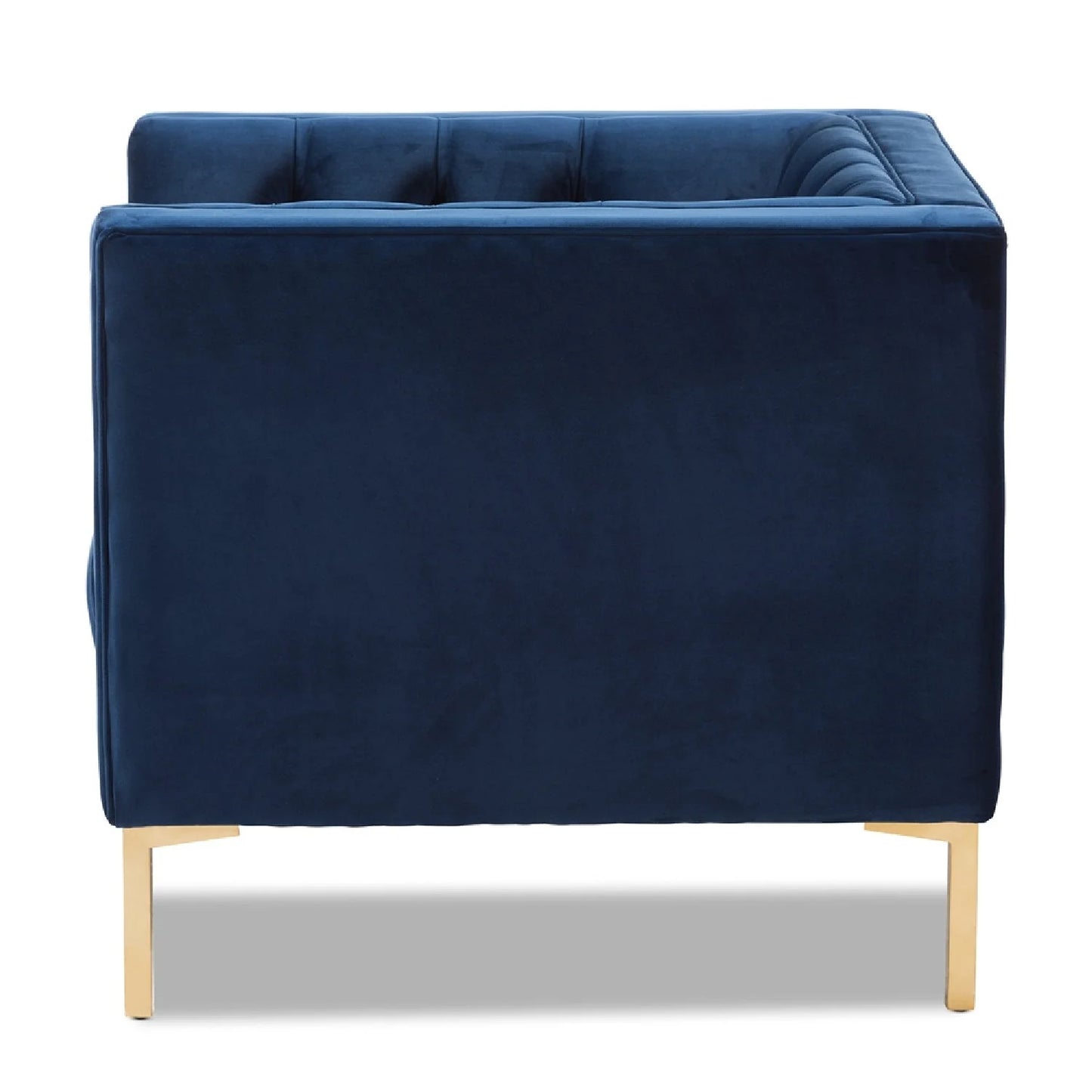 Luxury Button-Tufted Velvet Lounge Chair Modern Italian Style for Villa