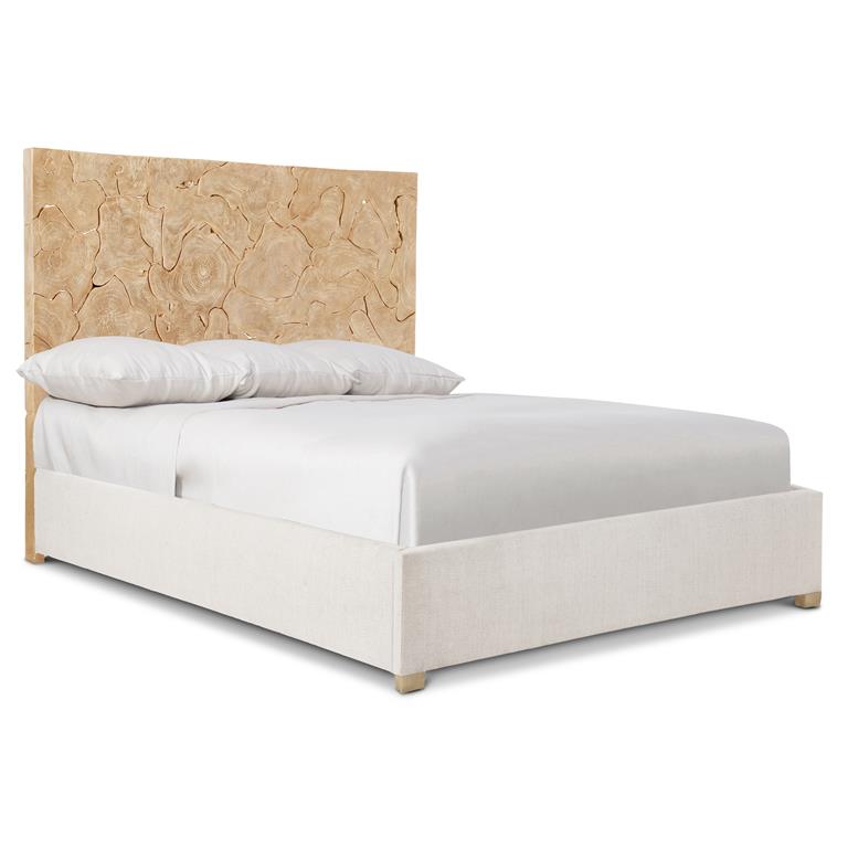 Luxury Calavaras Fabric Panel Bed Modern Italian Style for Villa