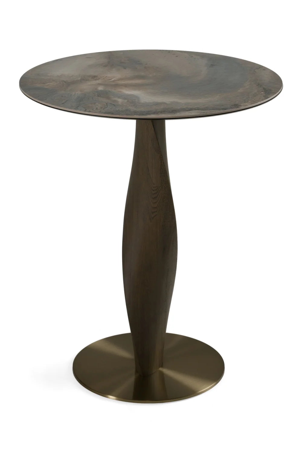 Luxury Calvary Marbled Ceramic Bar Table Modern Italian Style for Villa