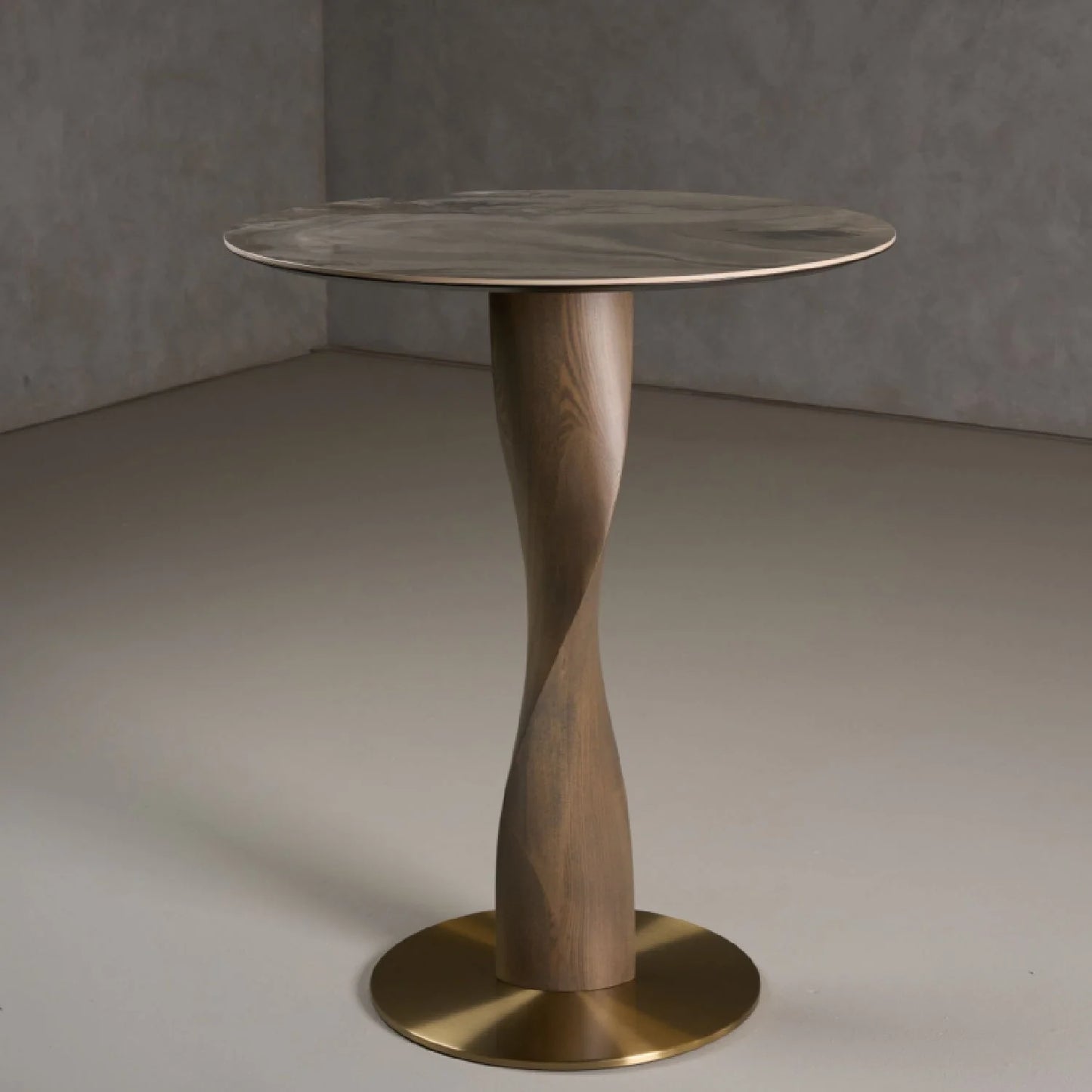 Luxury Calvary Marbled Ceramic Bar Table Modern Italian Style for Villa
