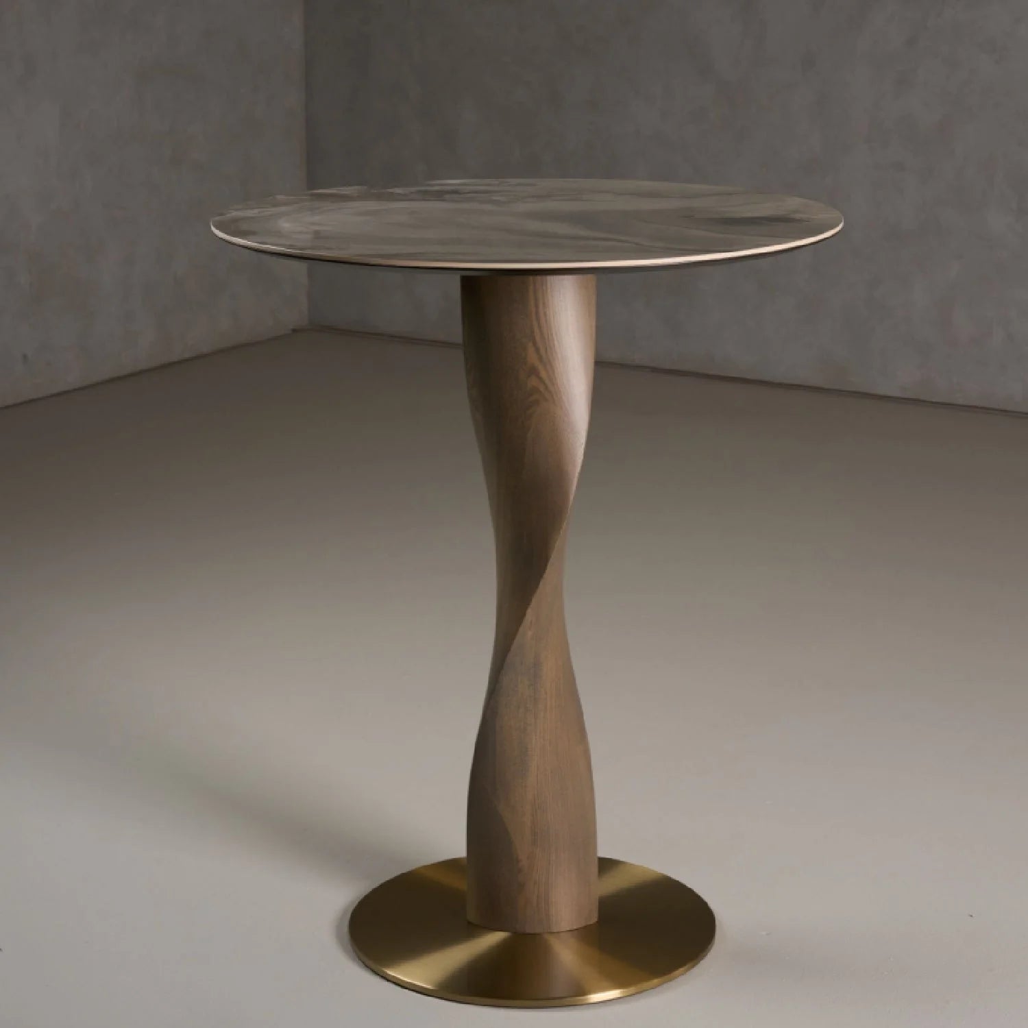 Luxury Calvary Marbled Ceramic Bar Table Modern Italian Style for Villa