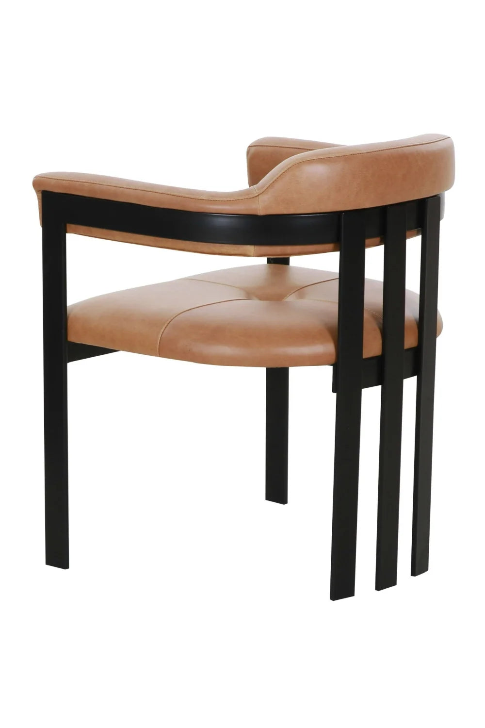 Luxury Camel Leather Modern Dining Chair European Style for Villa