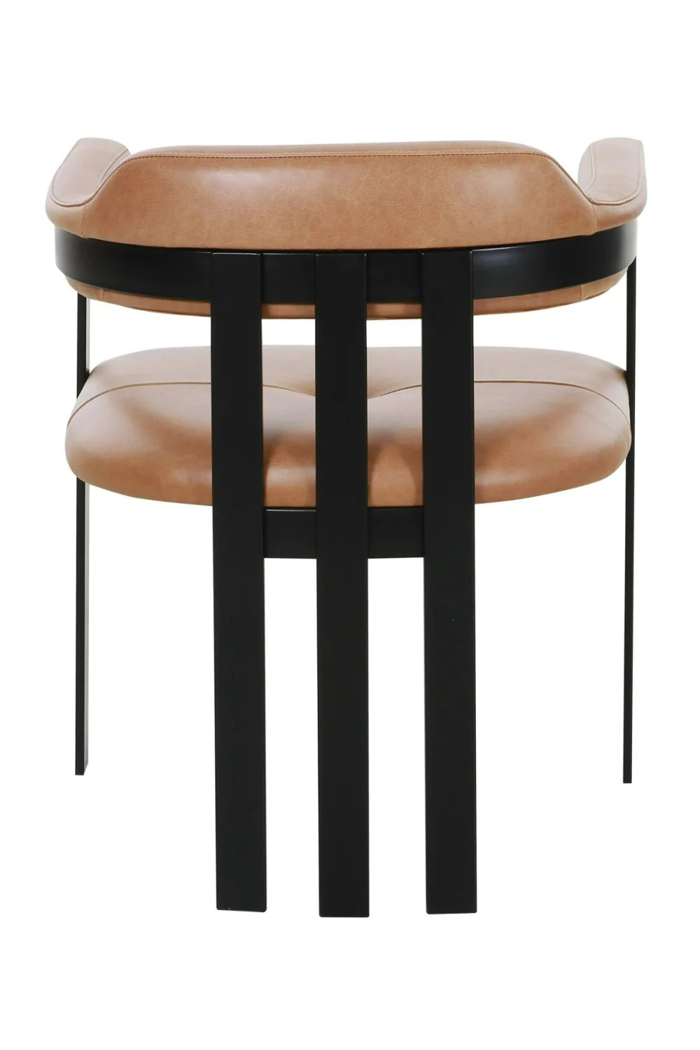Luxury Camel Leather Modern Dining Chair European Style for Villa