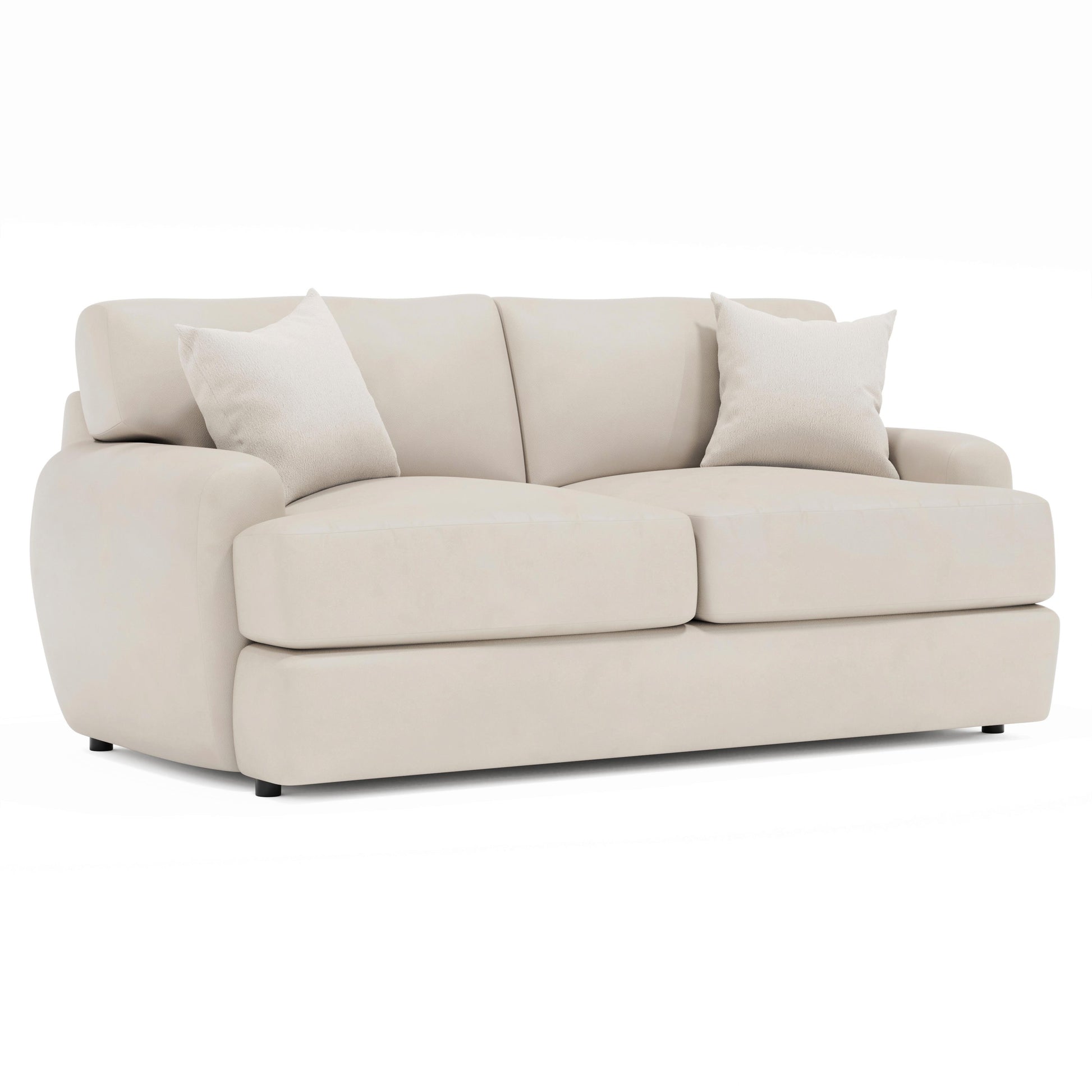 Luxury Cameron Leather Loveseat Modern Italian Style for Villa