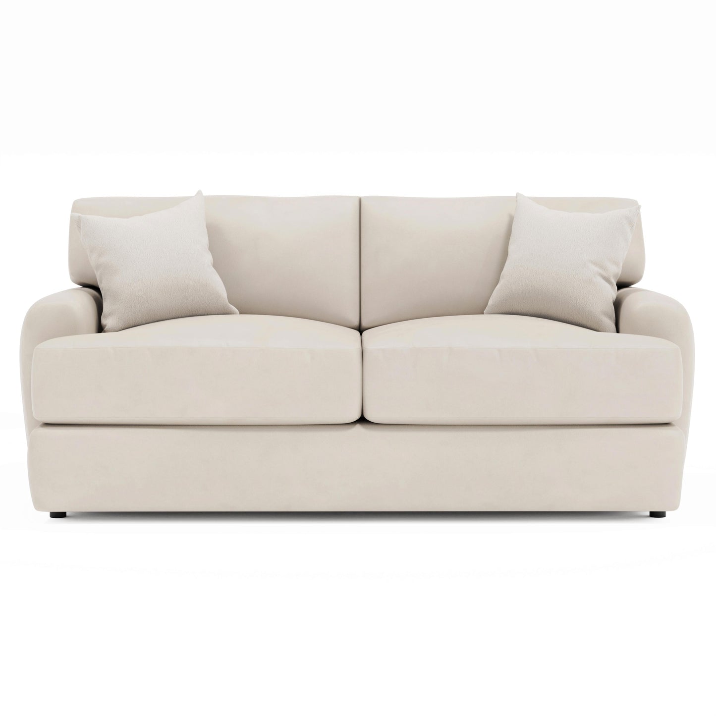 Luxury Cameron Leather Loveseat Modern Italian Style for Villa