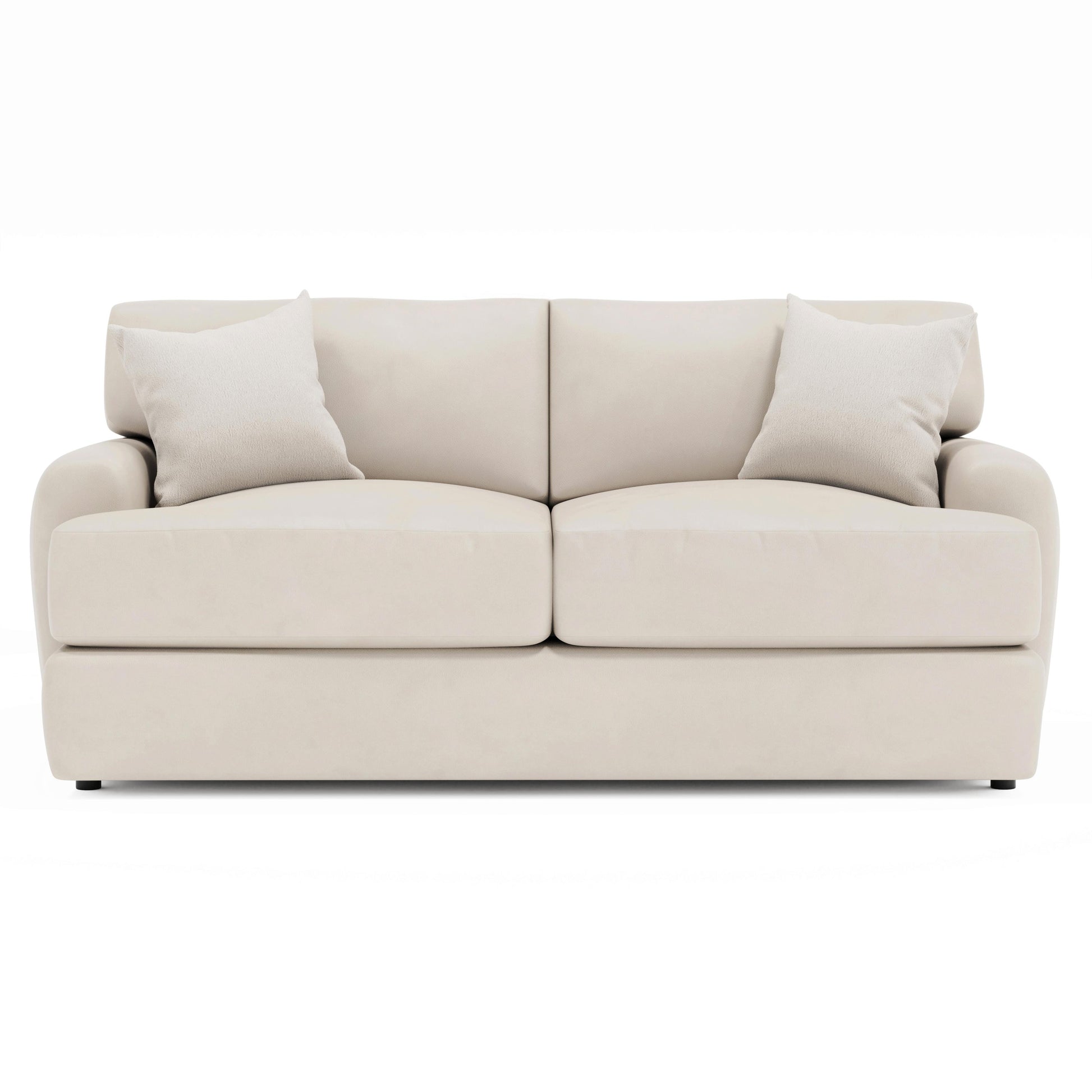 Luxury Cameron Leather Loveseat Modern Italian Style for Villa