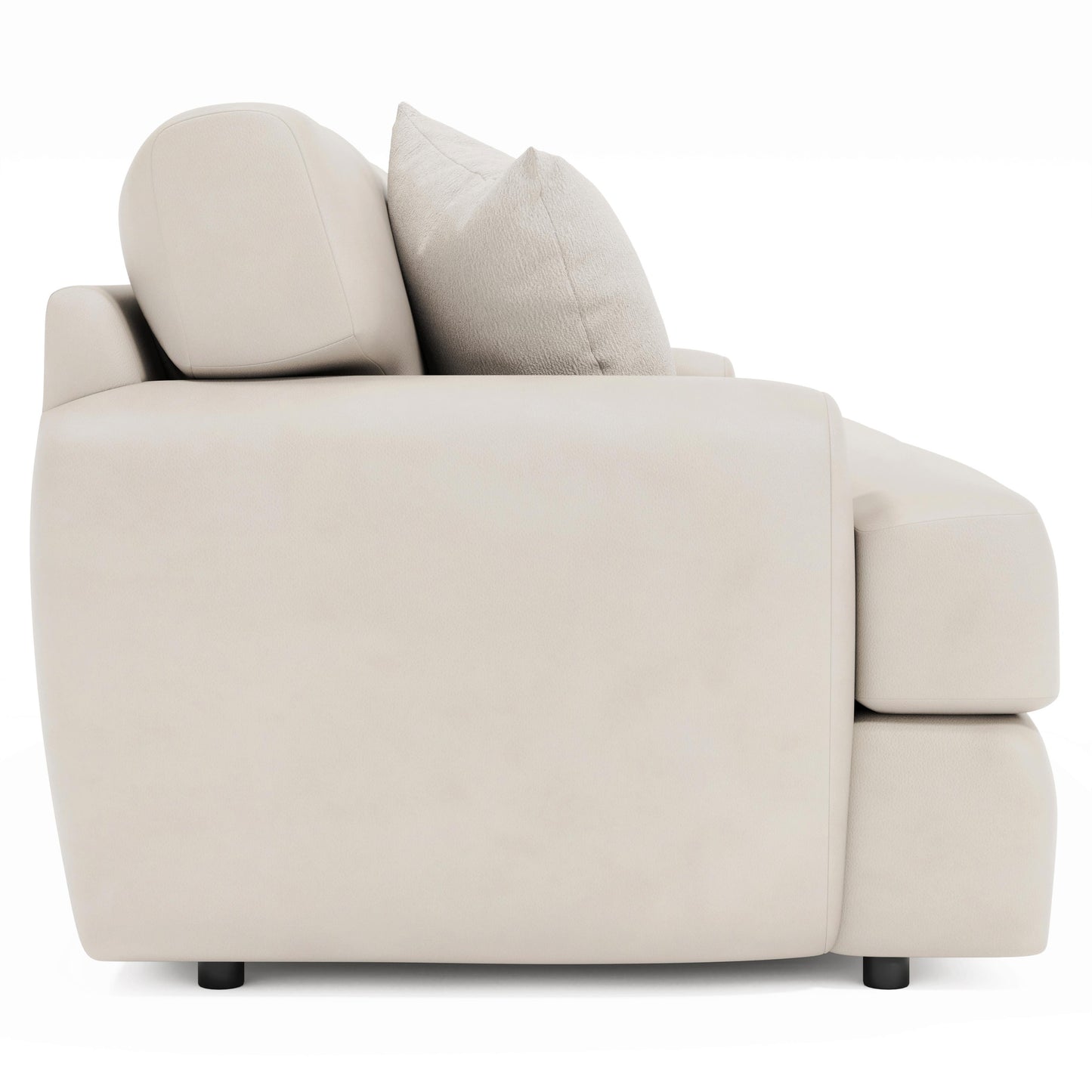Luxury Cameron Leather Loveseat Modern Italian Style for Villa