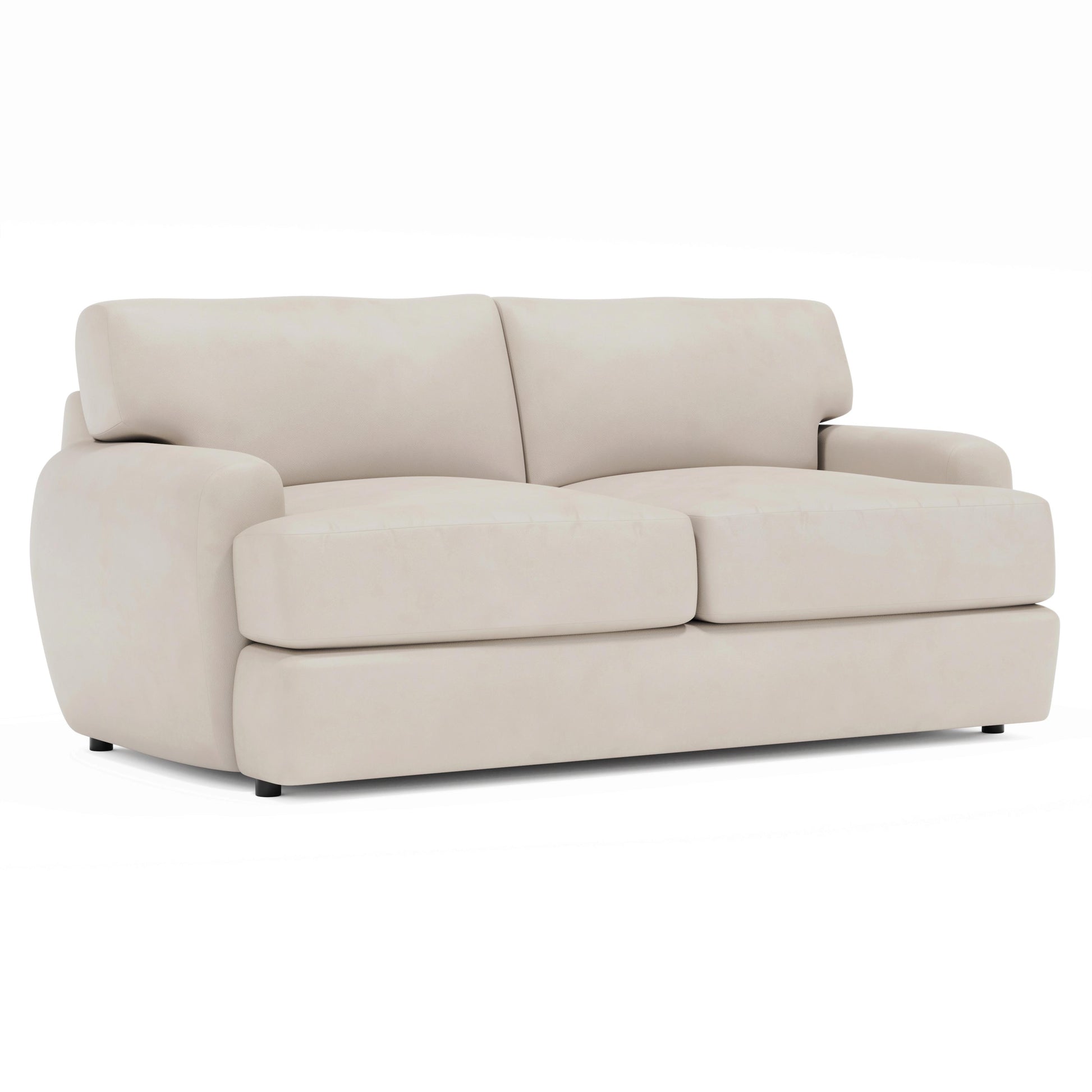 Luxury Cameron Leather Loveseat Modern Italian Style for Villa