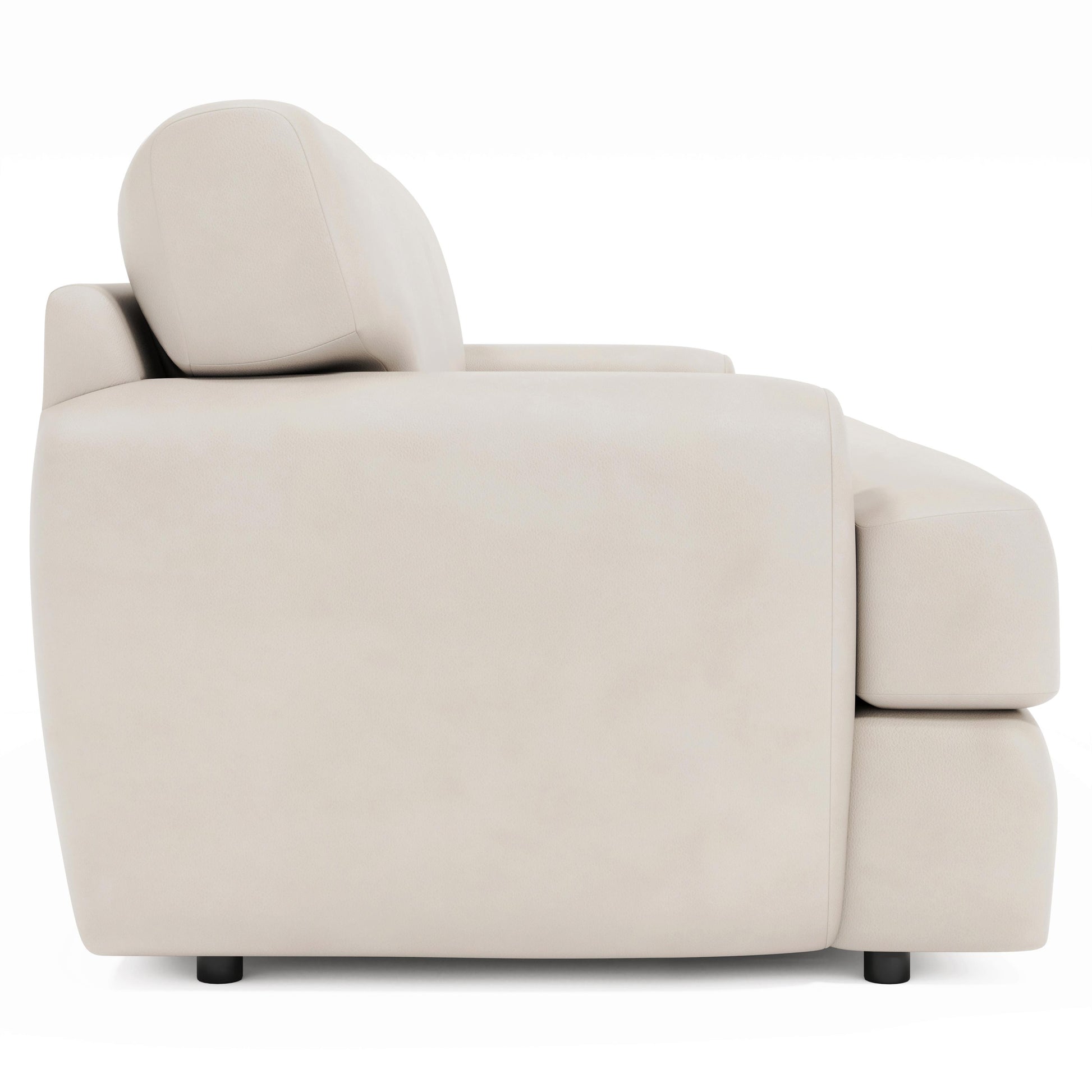 Luxury Cameron Leather Loveseat Modern Italian Style for Villa