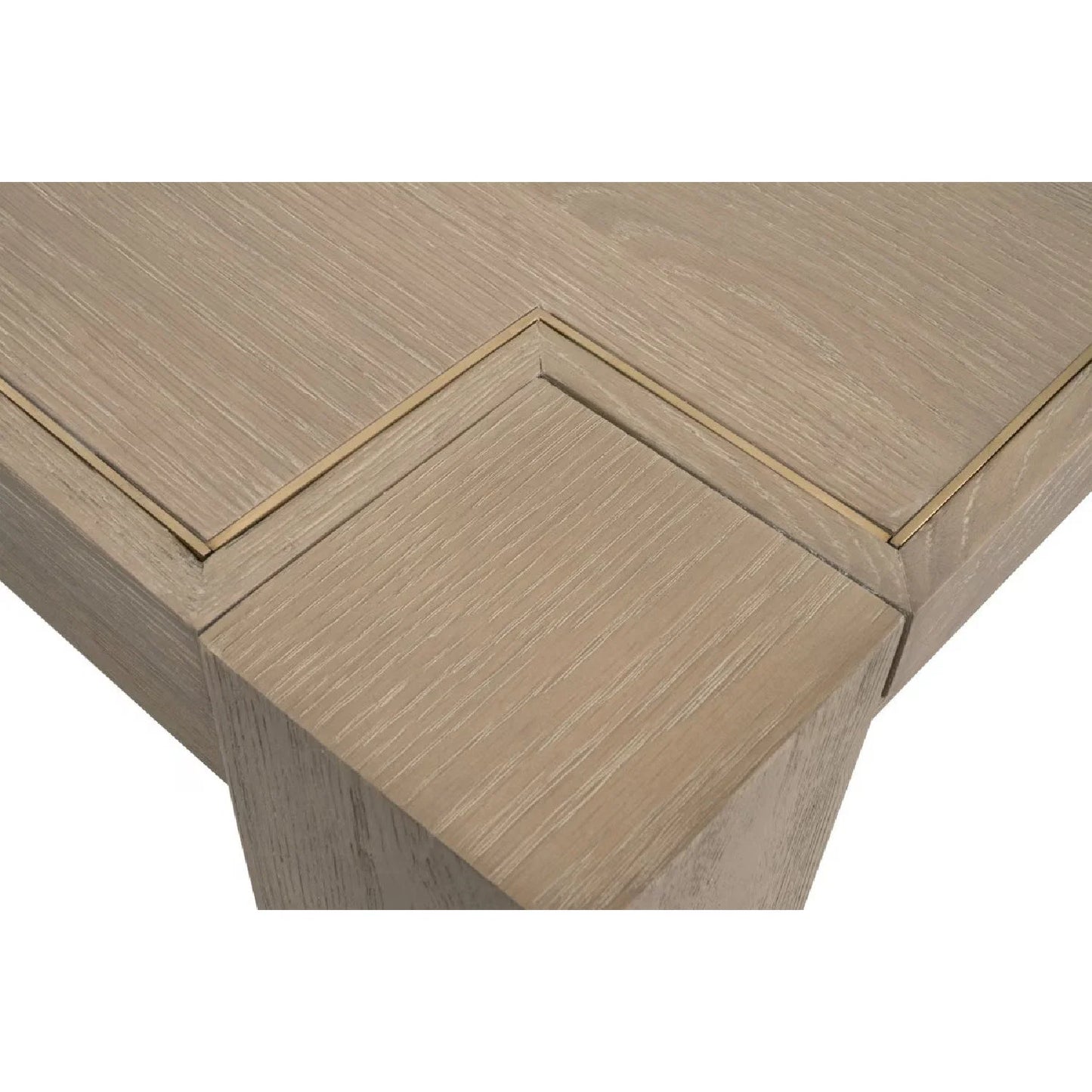 Luxury Canal Oak Extendable Dining Table Modern Italian Style for Villa