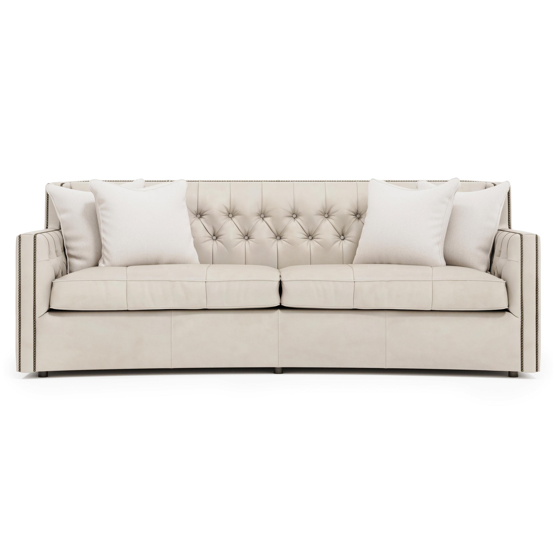 Luxury Candace Leather Sofa Modern Italian Style for Villa
