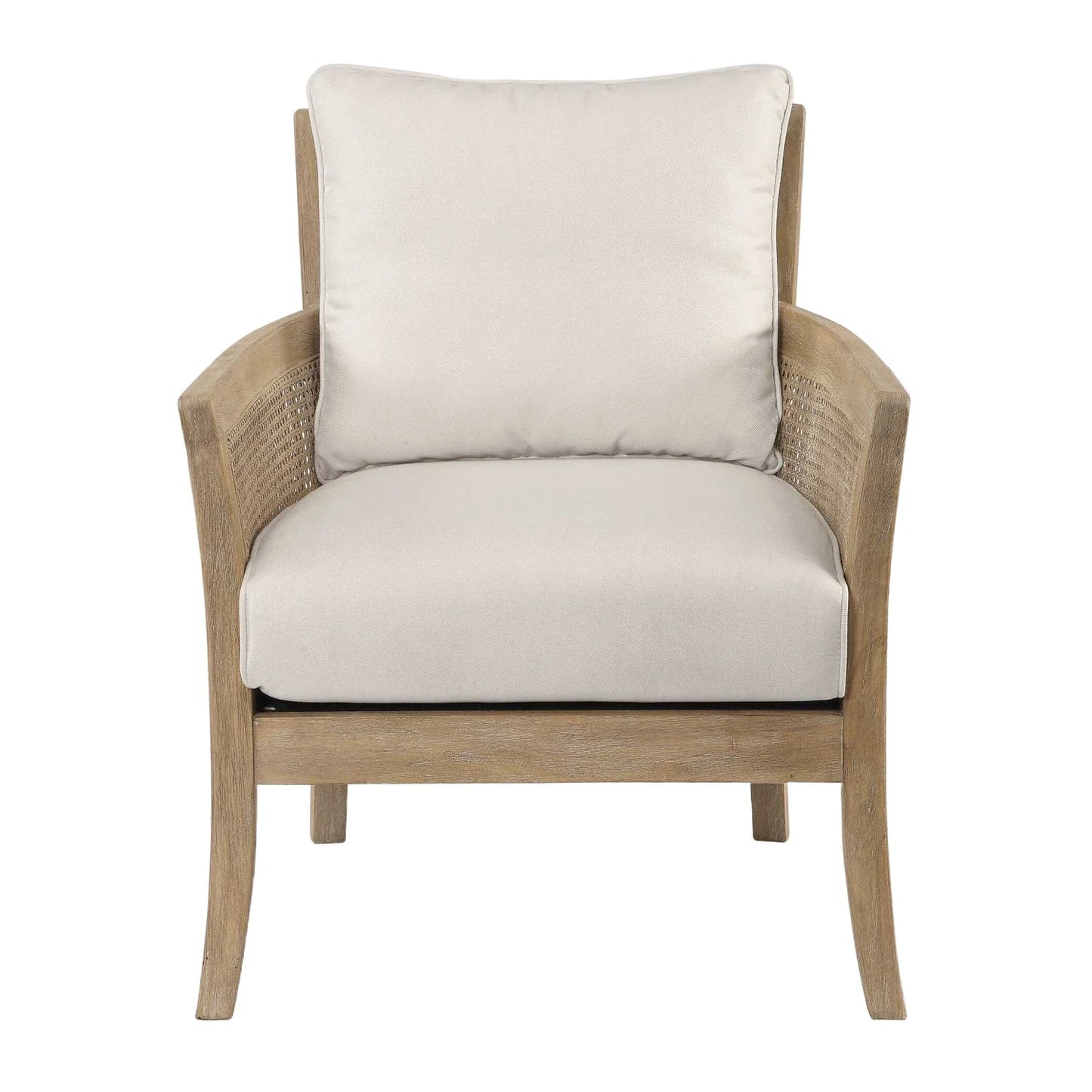 Luxury Canework Padded Lounge Chair Modern Italian Style for Villa